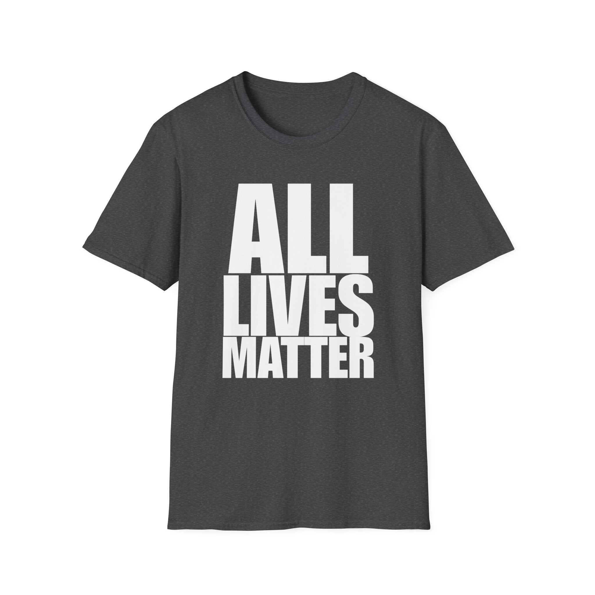 All Lives Matter White Text Softstyle Cotton Shirt T-Shirt