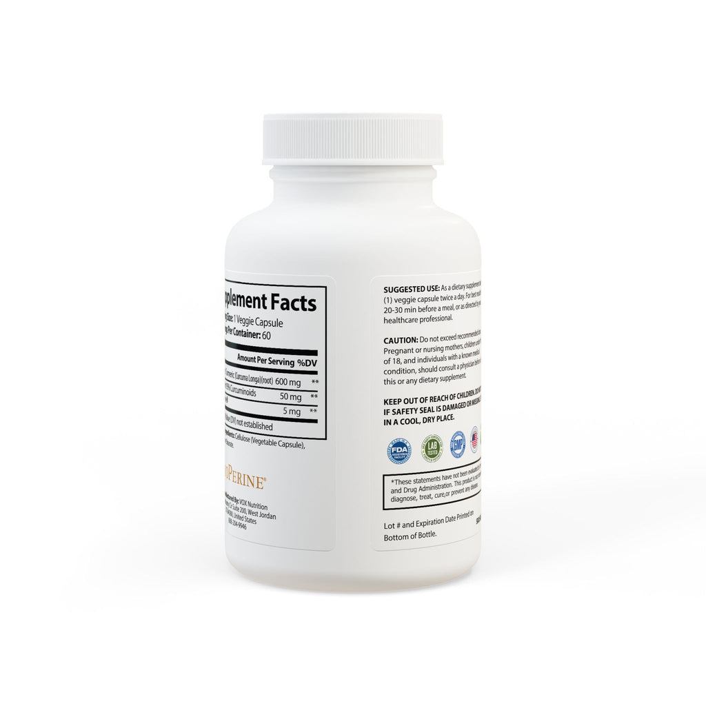 The Based Berserker Turmeric with BioPerine® (Black Pepper Fruit Extract) Supplement (60 Capsules)
