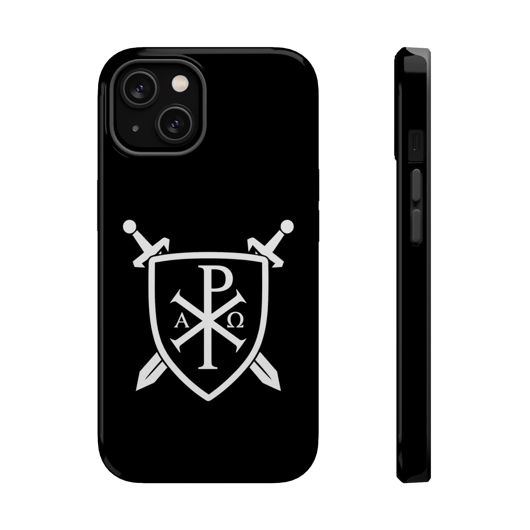 Swords and Shield Pi Chi Rho Graphic Design Magnetic Impact-Resistant Cases