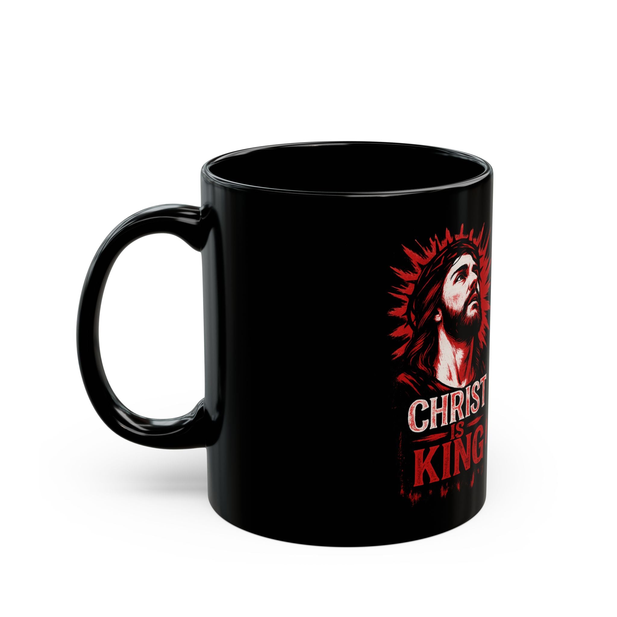 Christ is King Black Mug