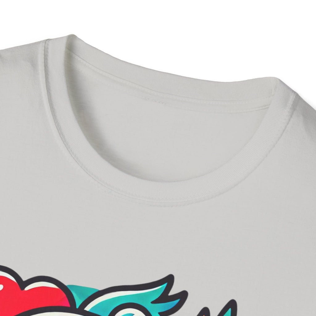 Funny 'I Love Boobies!' Boobie Bird Softstyle Cotton T-Shirt