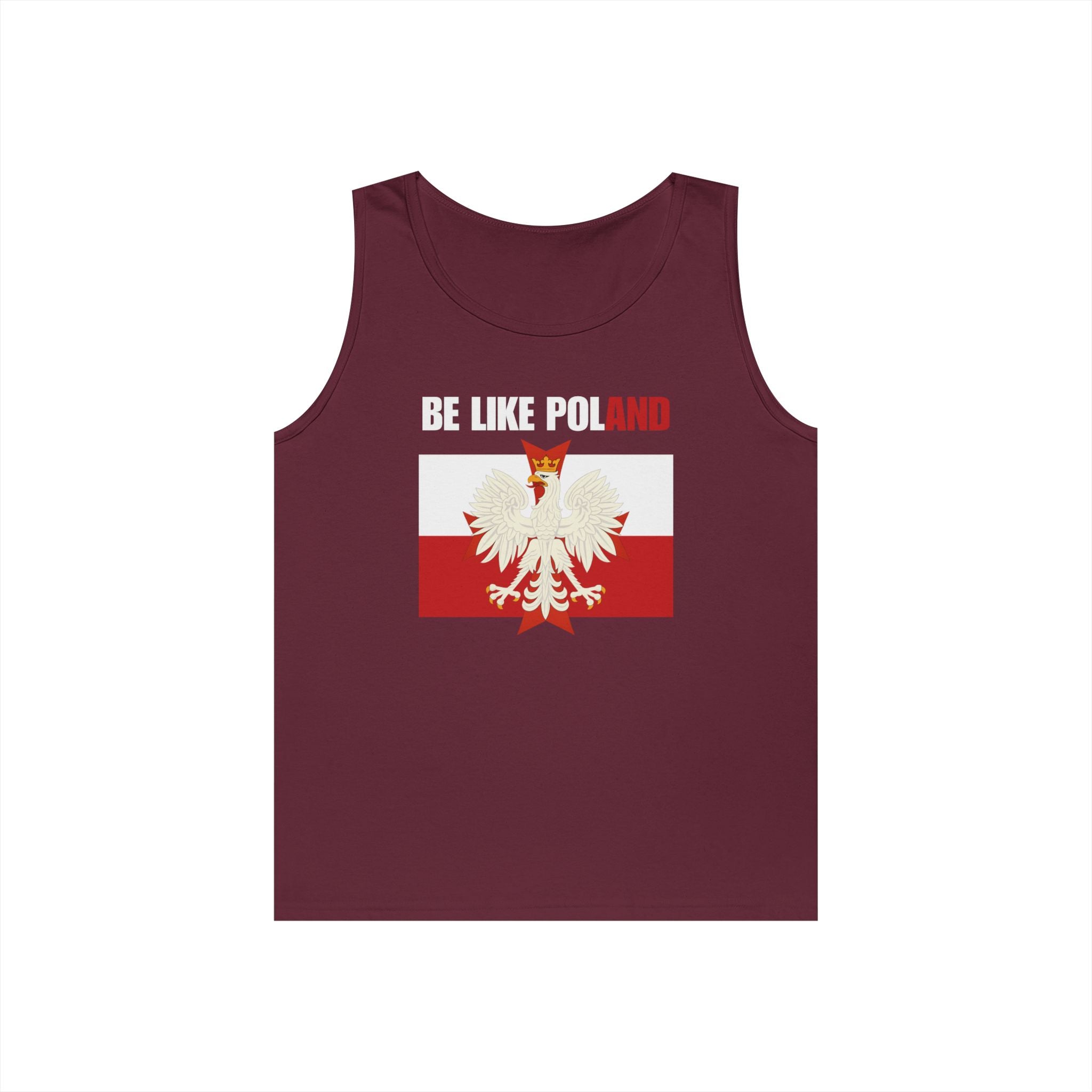 Be Like Poland Polish Eagle and Cross Heavy Cotton Tank Top