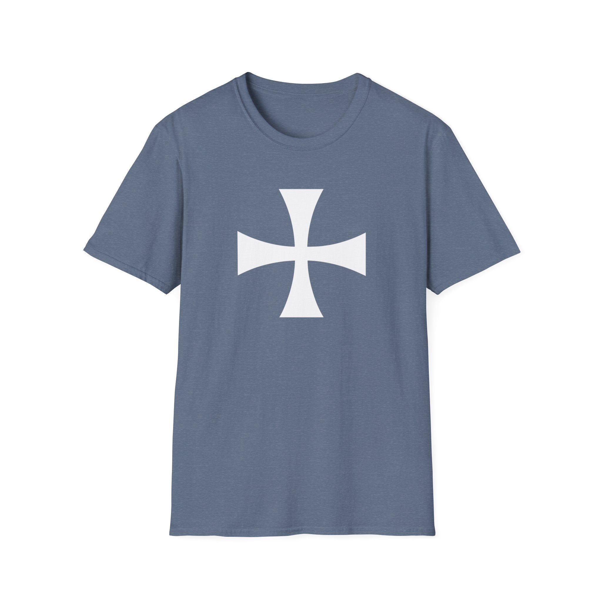 Teutonic Cross White Softstyle Cotton T-Shirt