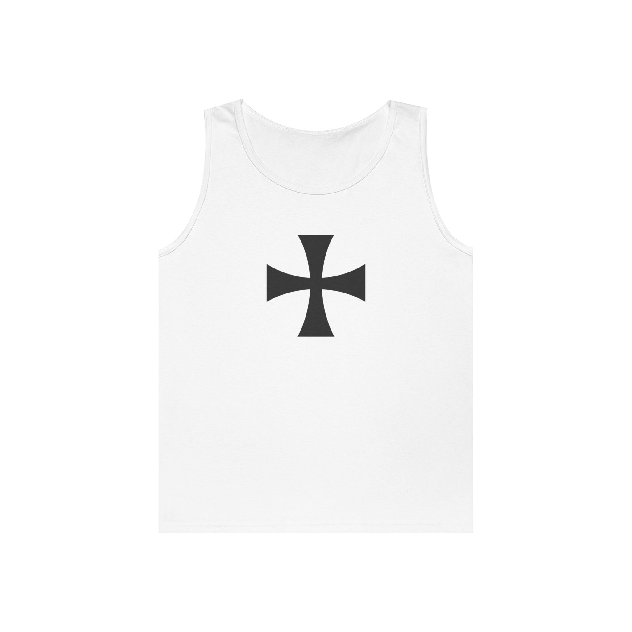 Teutonic Cross Black Design Heavy Cotton Tank Top