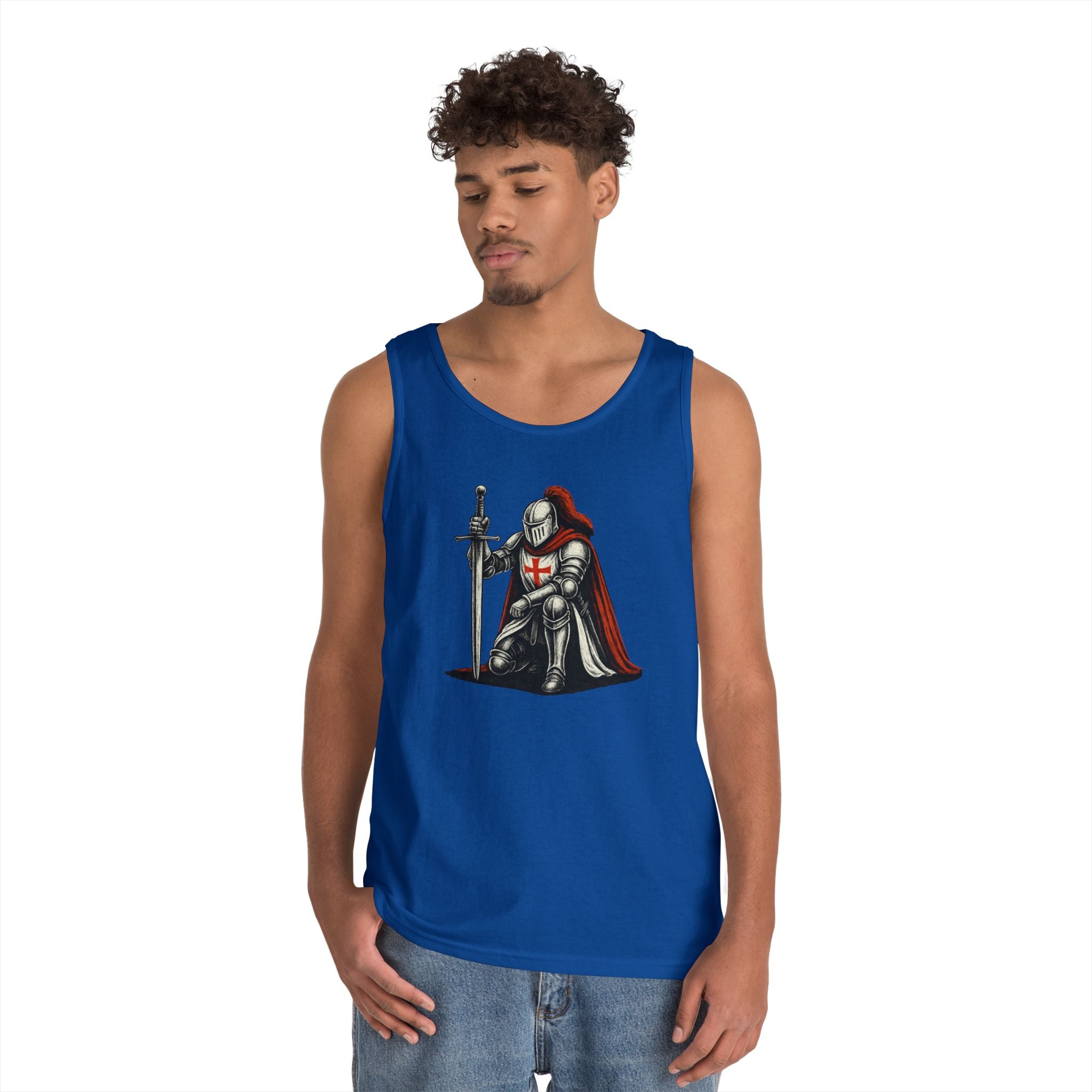 Crusader Knight Unisex Heavy Cotton Tank Top