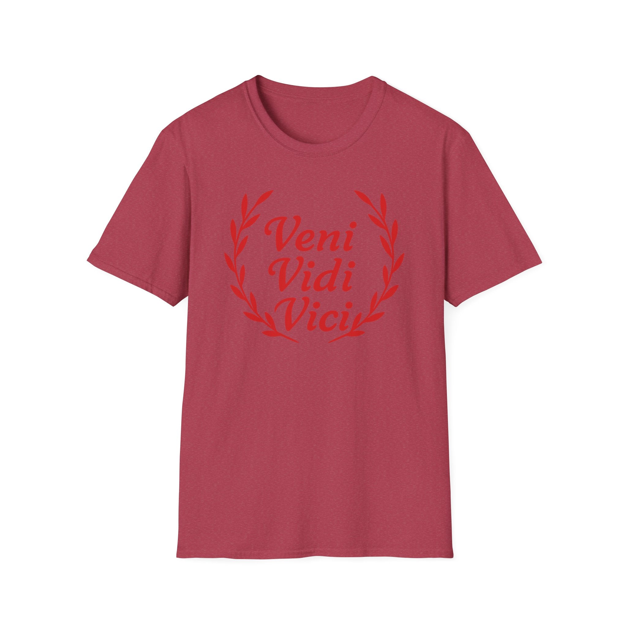 Veni Vidi Vici Light Red Design Softstyle Cotton T-Shirt