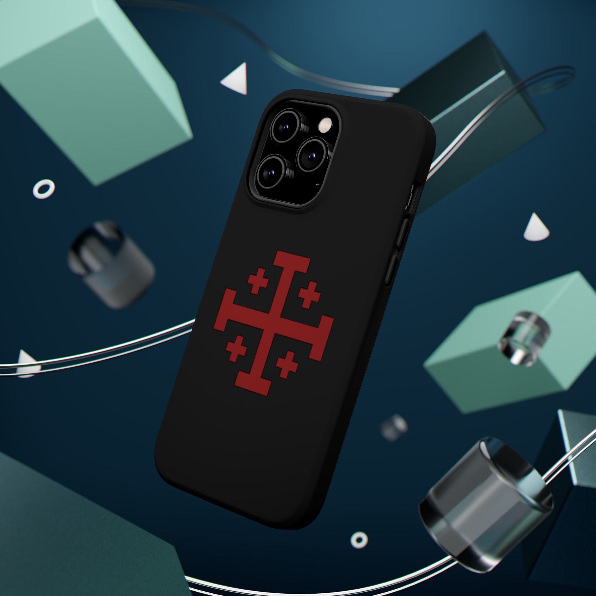Cross Of Jerusalem Red Design Magnetic Impact-Resistant Cases