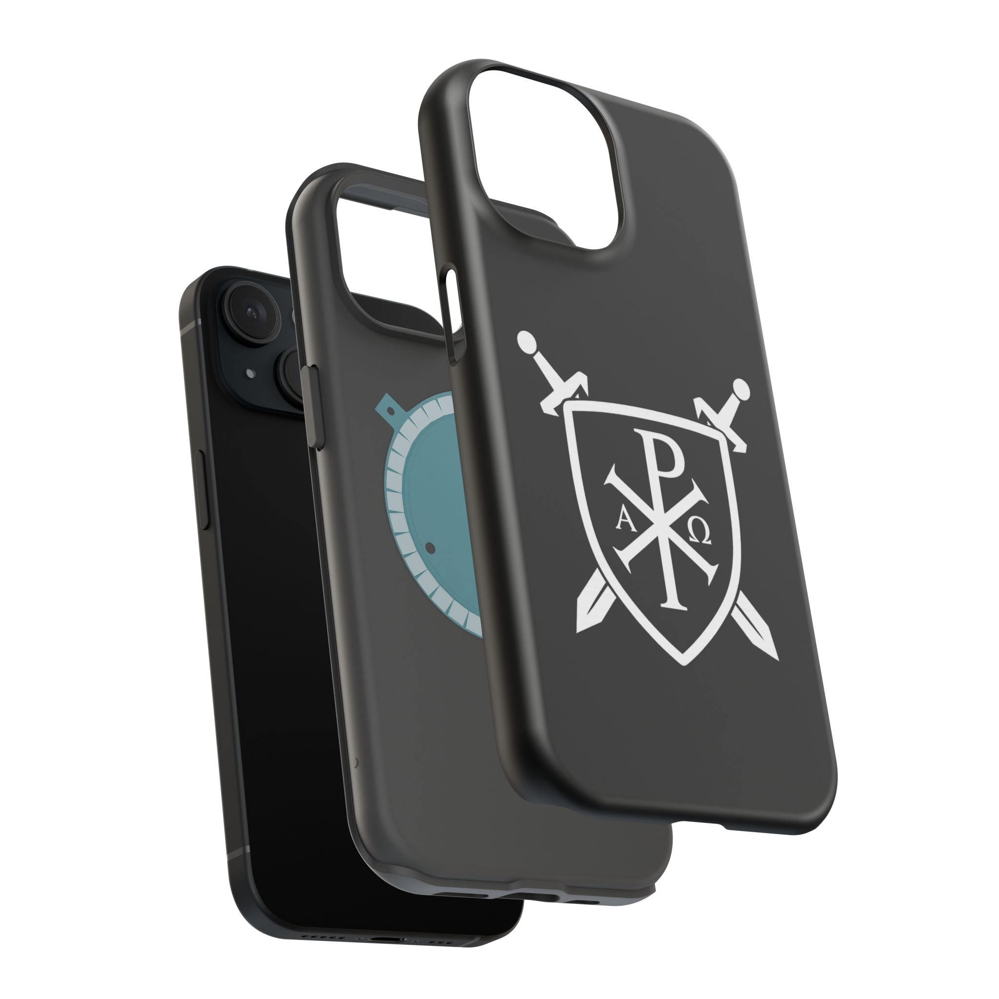 Swords and Shield Pi Chi Rho Graphic Design Magnetic Impact-Resistant Cases