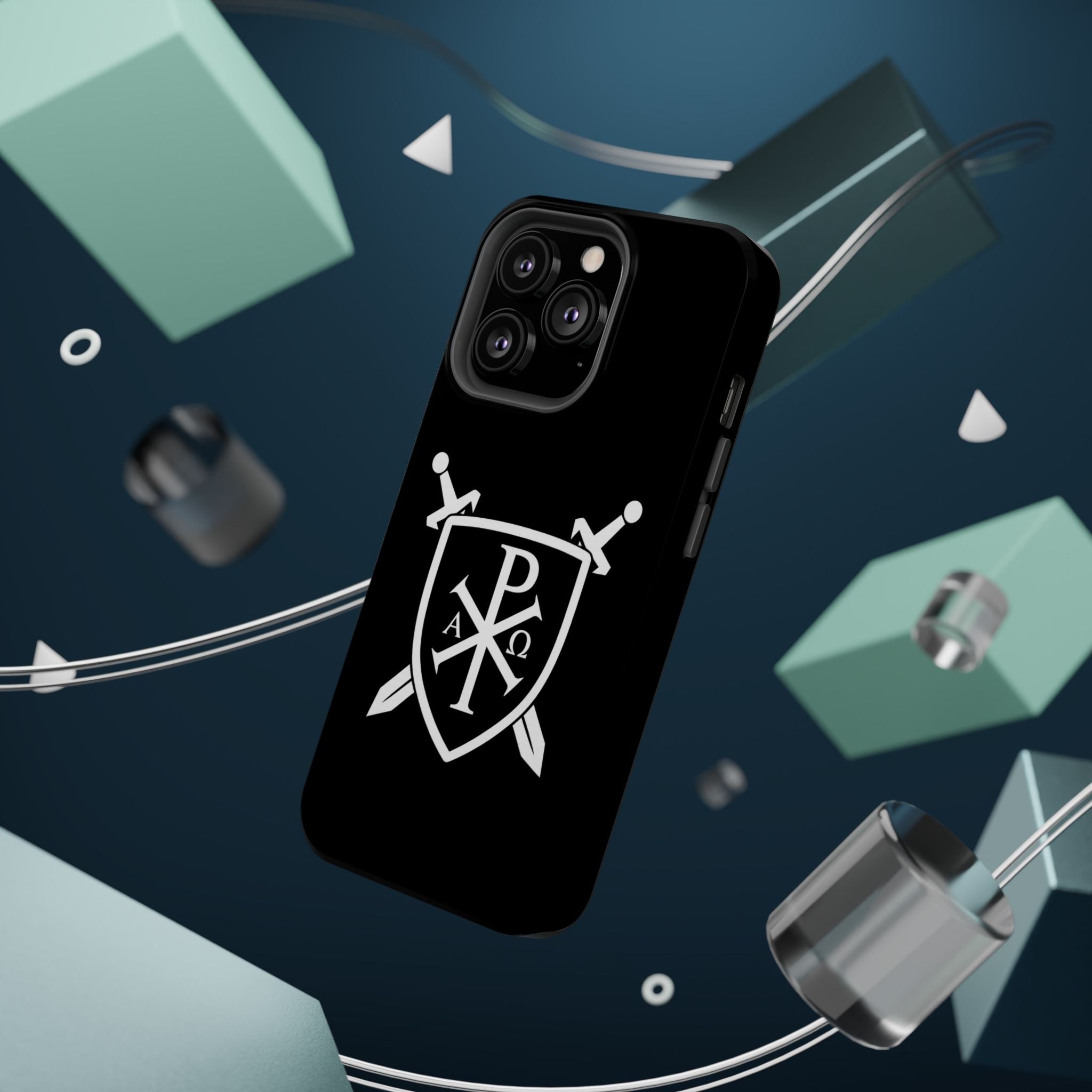 Swords and Shield Pi Chi Rho Graphic Design Magnetic Impact-Resistant Cases