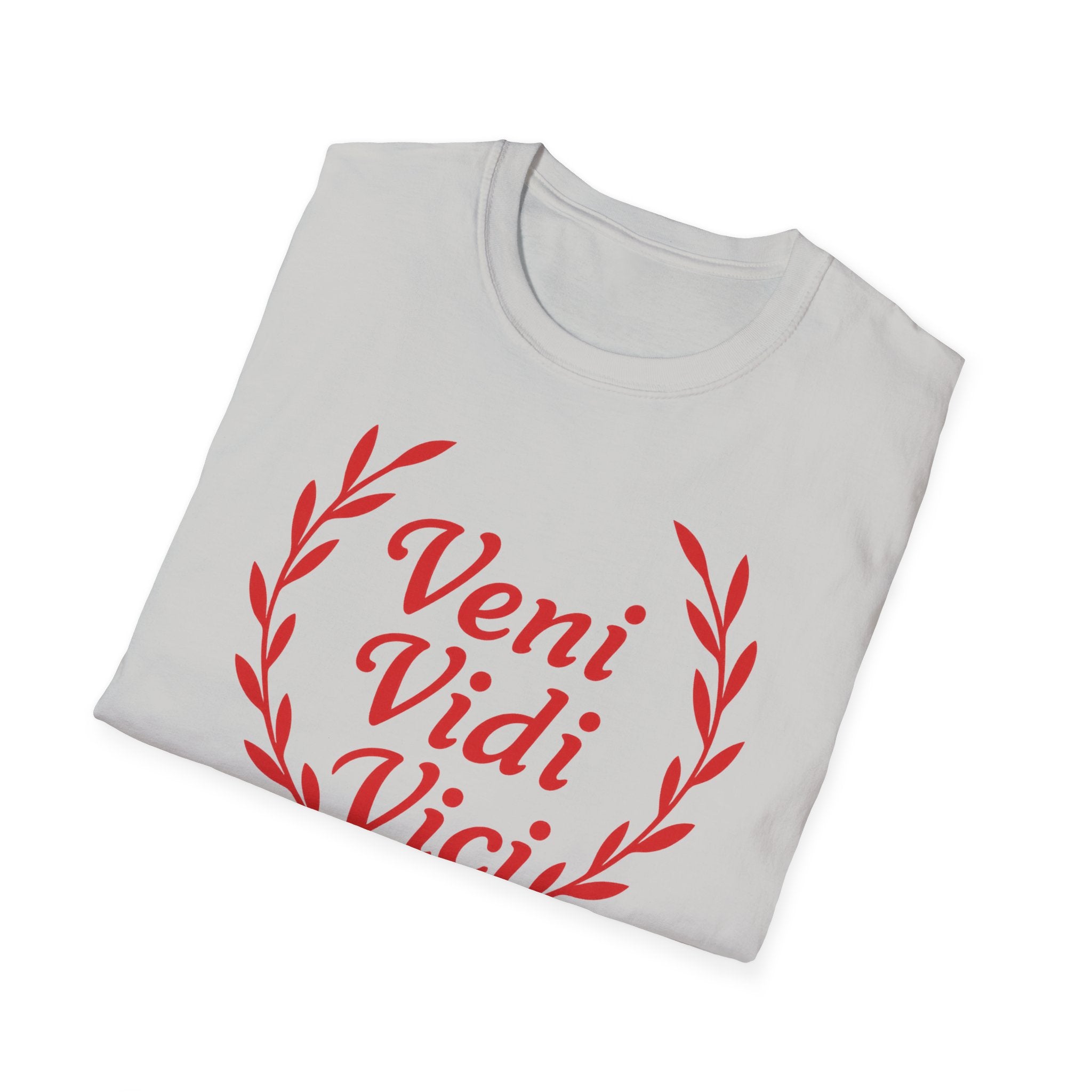 Veni Vidi Vici Light Red Design Softstyle Cotton T-Shirt