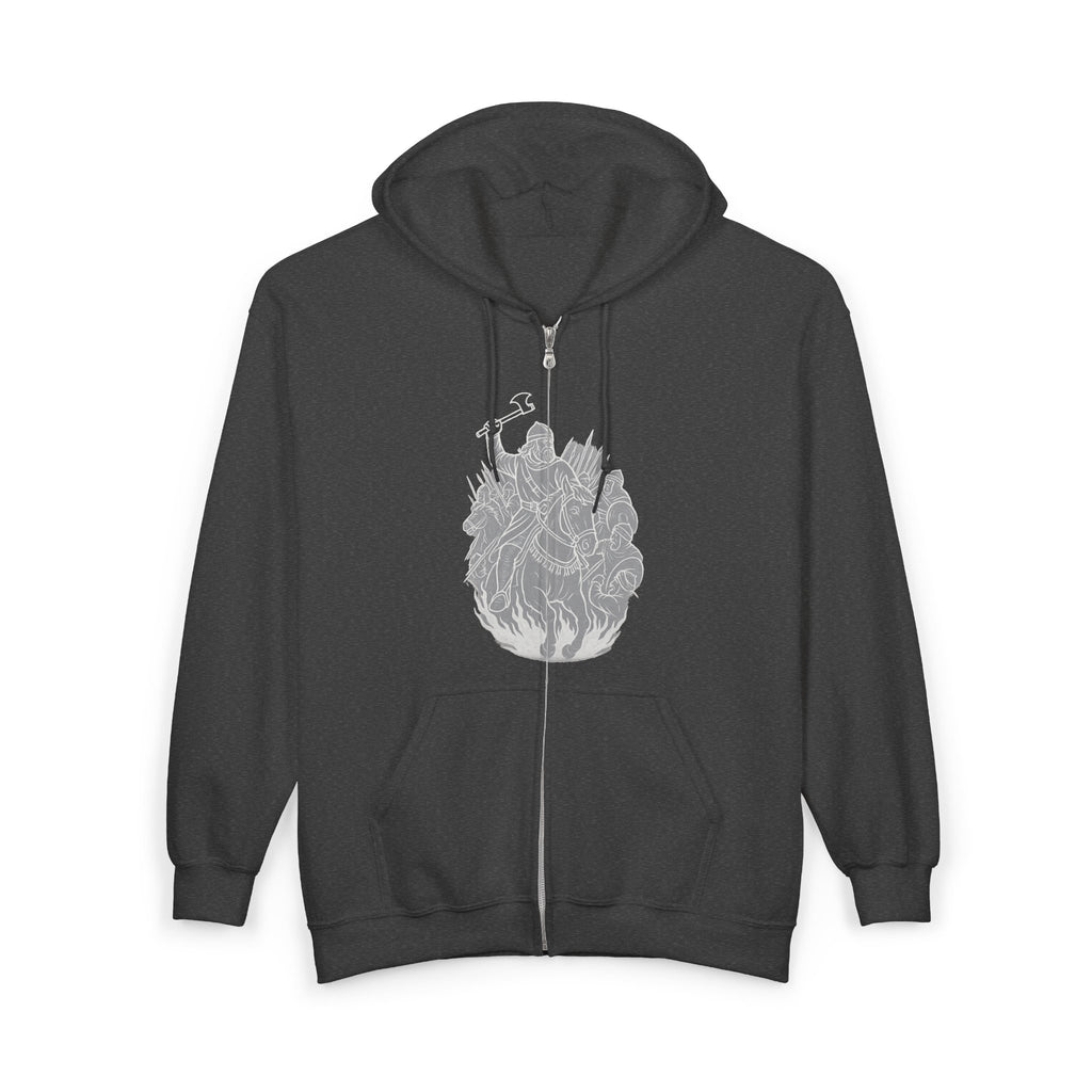 Charles "The Hammer" Martel (Design Only, No Text) Zip Up Hoodie Sweatshirt