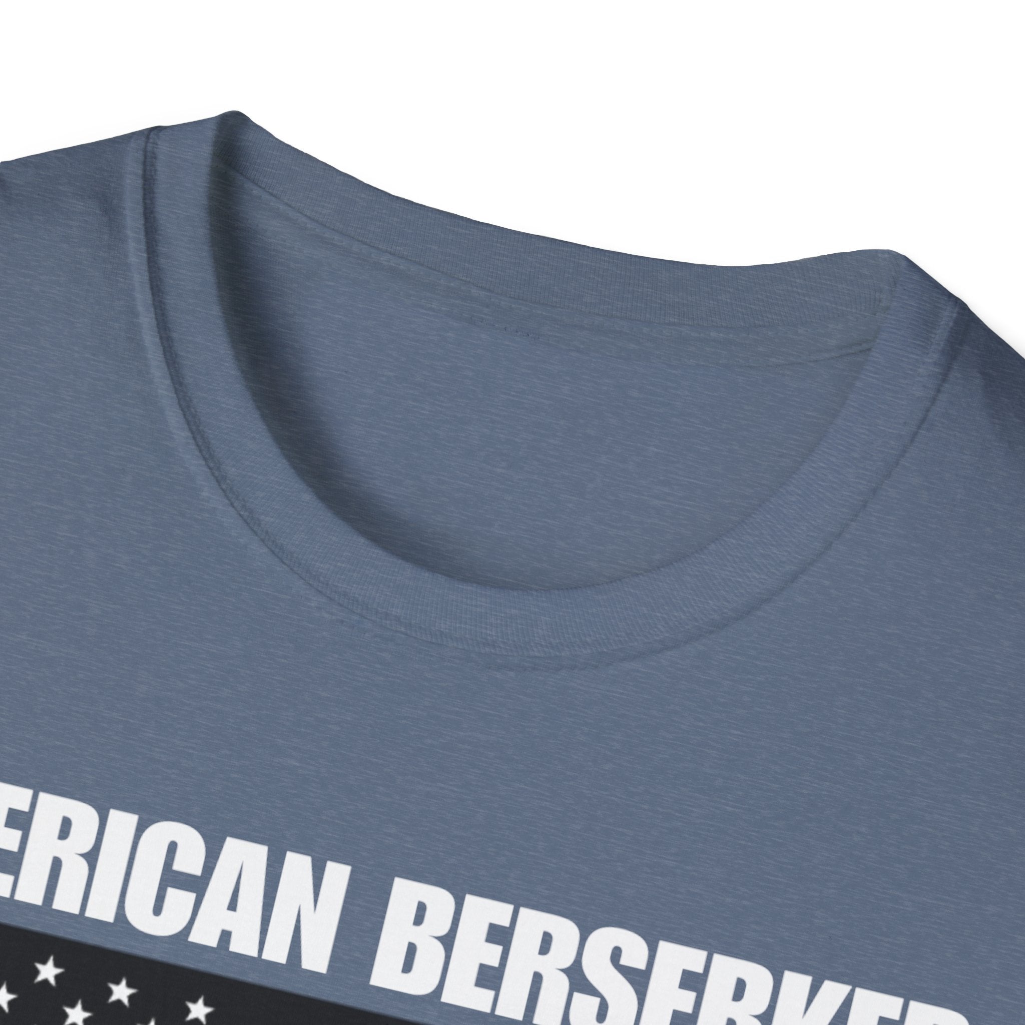 Bold American Berserker Black and White Softstyle T-Shirt