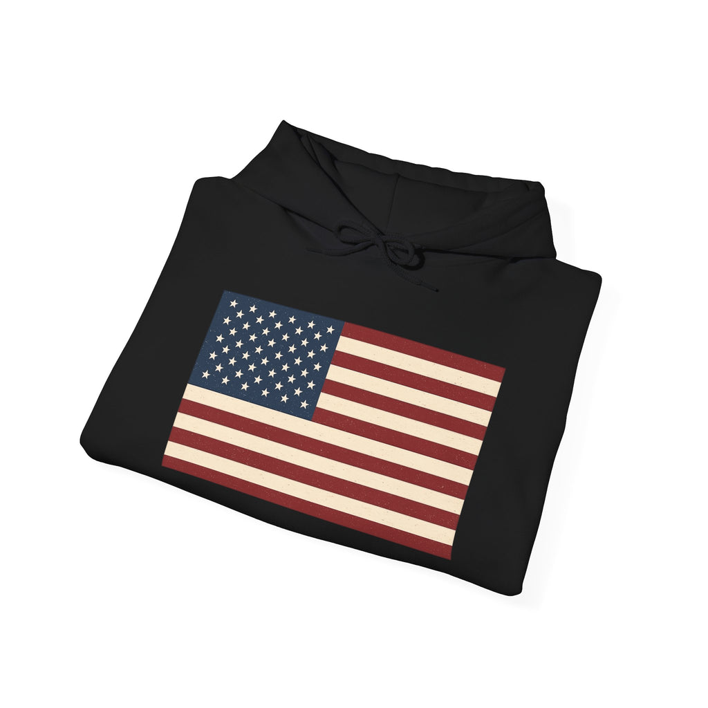 American Flag Pull Over Hoodie Sweatshirt