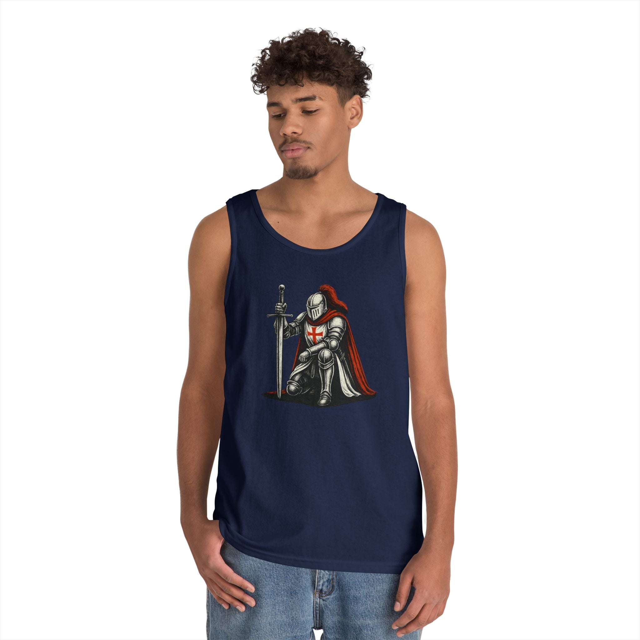 Crusader Knight Unisex Heavy Cotton Tank Top