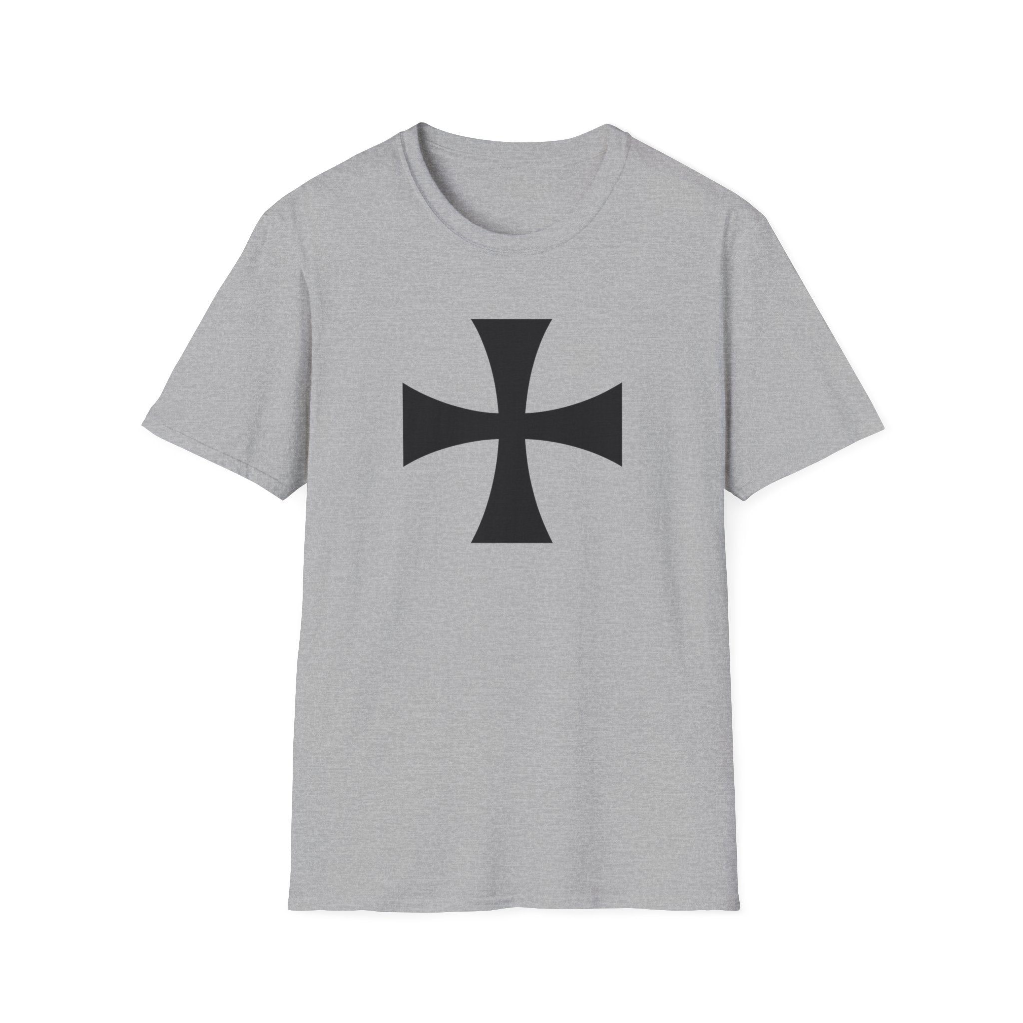 Teutonic Cross Black Design Softstyle Cotton T-Shirt
