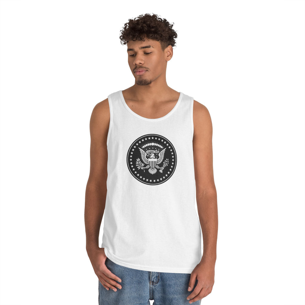 American Eagle Presidential Seal Black Design Unisex Heavy Cotton Tank Top