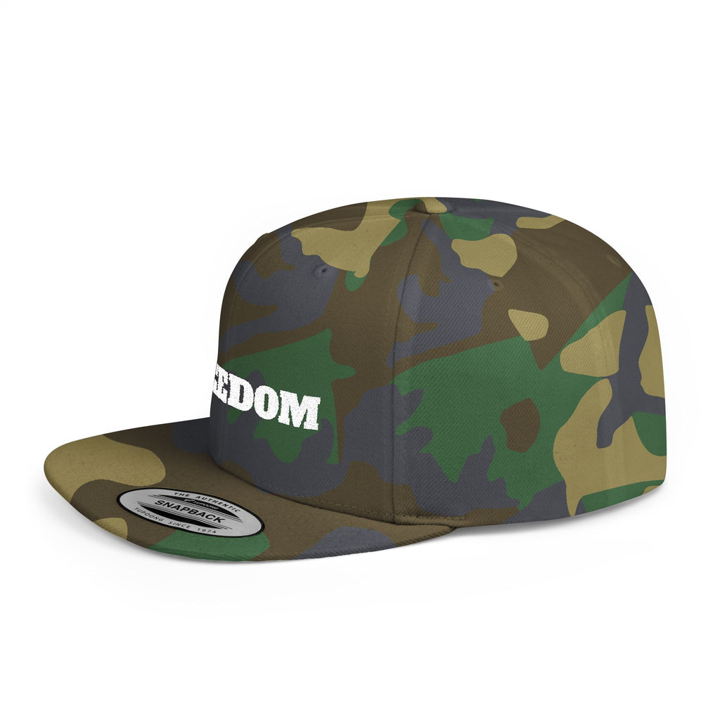 Freedom Flat Bill Snapback Cap, Freedom Adjustable Hat
