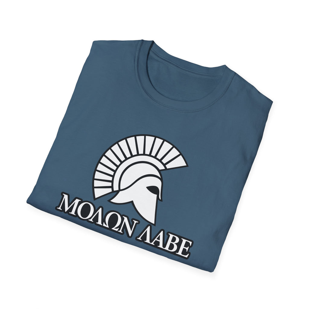 Molon Labe "Come and Take It!" in Greek White Design Softstyle Cotton T-Shirt Softstyle Cotton T-Shirt