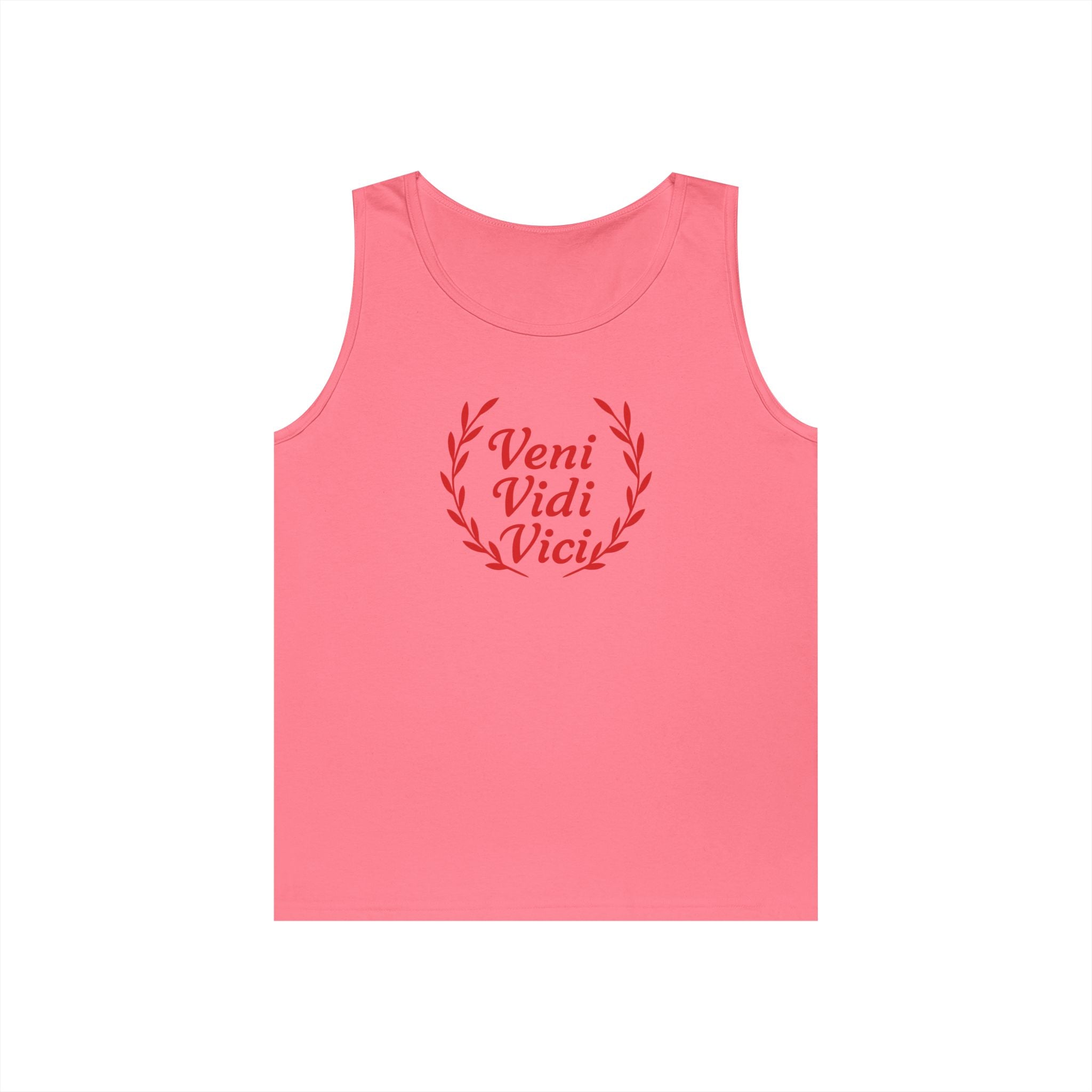 Veni Vidi Vici Light Red Design Unisex Heavy Cotton Tank Top