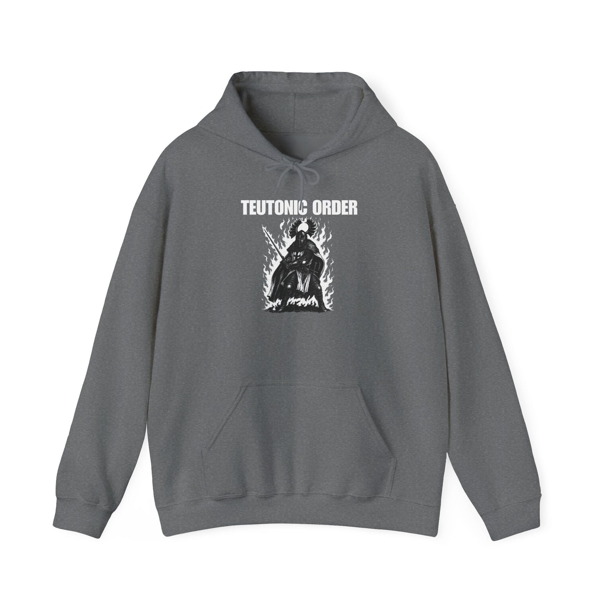 Teutonic Order Heavy Blend Pull Over Hoodie, Casual Unisex Sweatshirt, Gothic Style Apparel, Perfect Gift for Fans, Cozy Warm Clothing