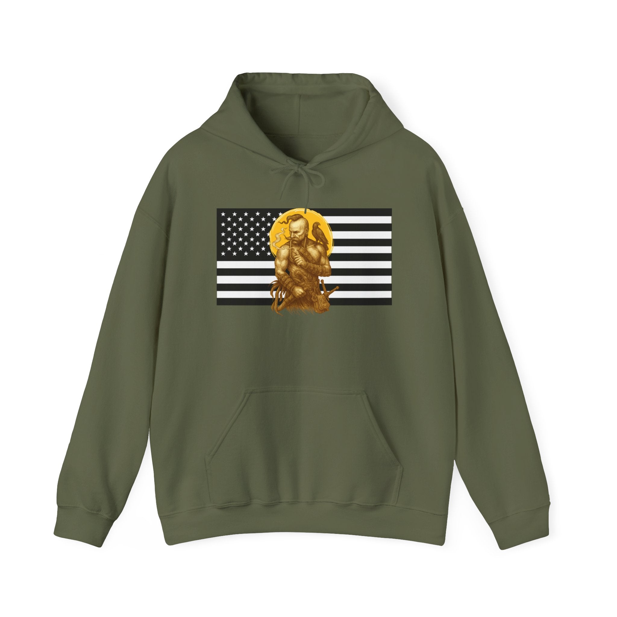 American Cossack Graphic Only Pull Over Hoodie Sweatshirt