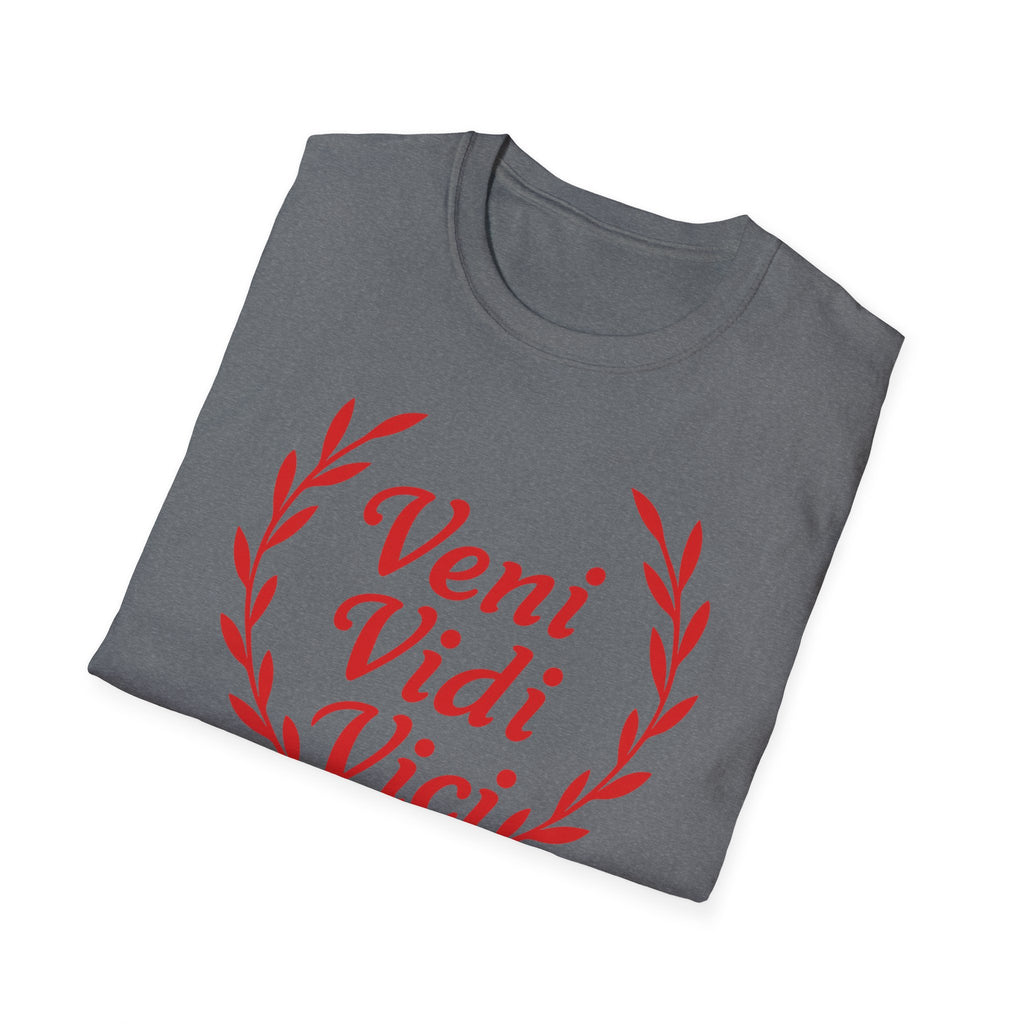 Veni Vidi Vici Light Red Design Softstyle Cotton T-Shirt