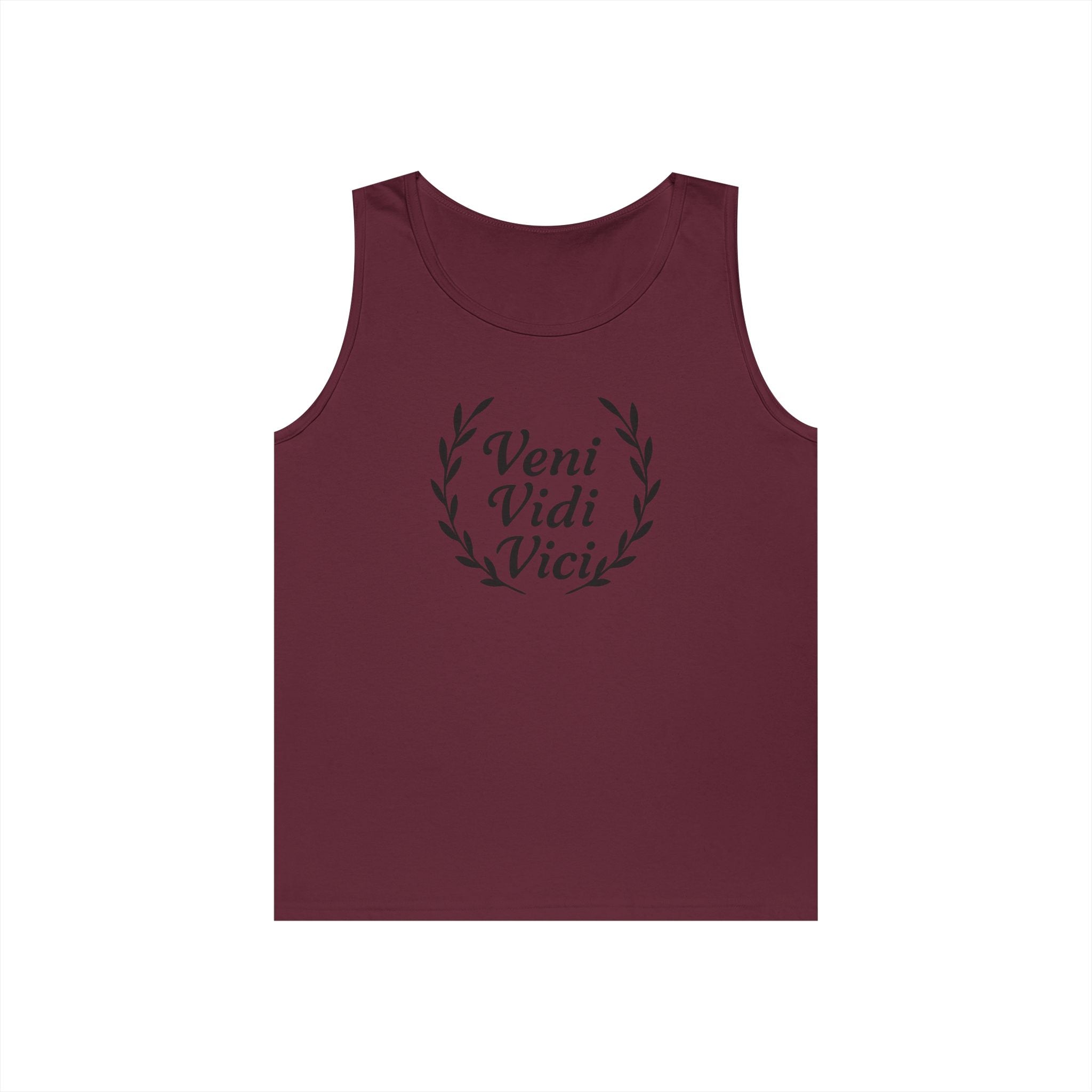 Veni Vidi Vici Black Design Unisex Heavy Cotton Tank Top
