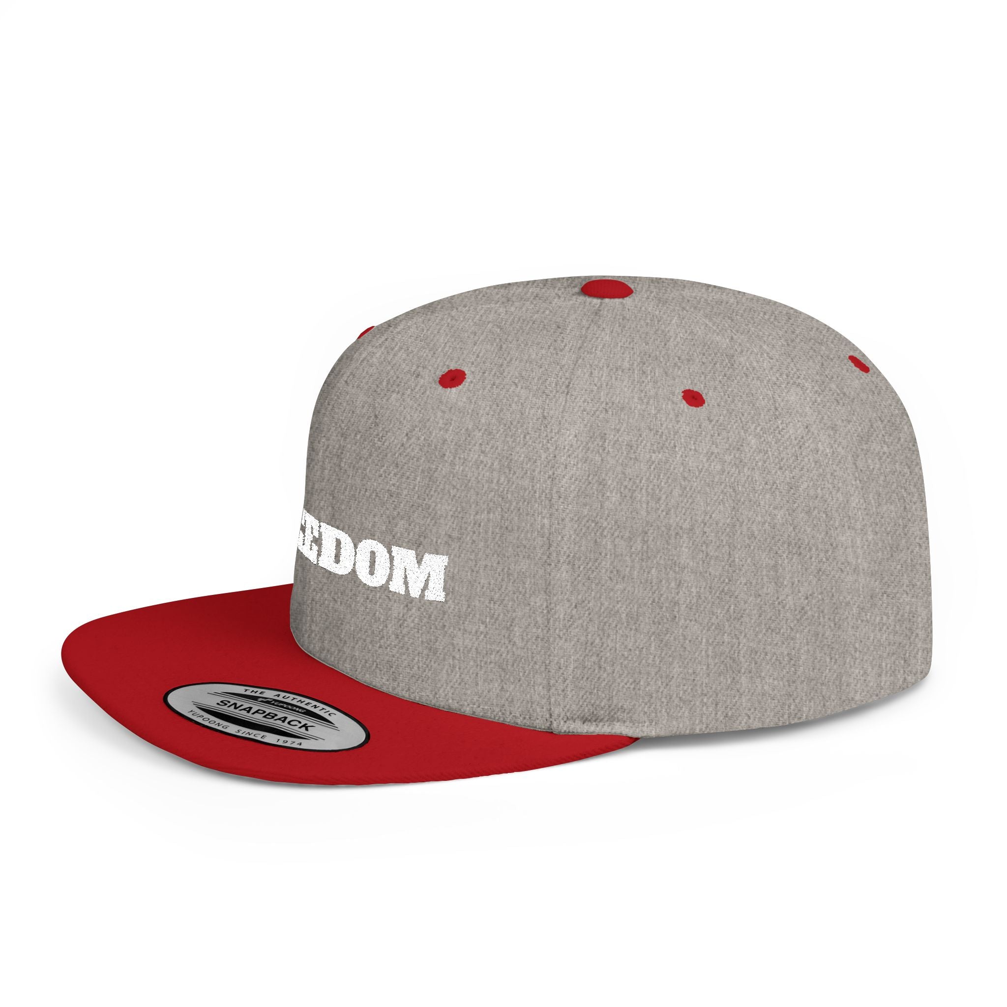 Freedom Flat Bill Snapback Cap, Freedom Adjustable Hat