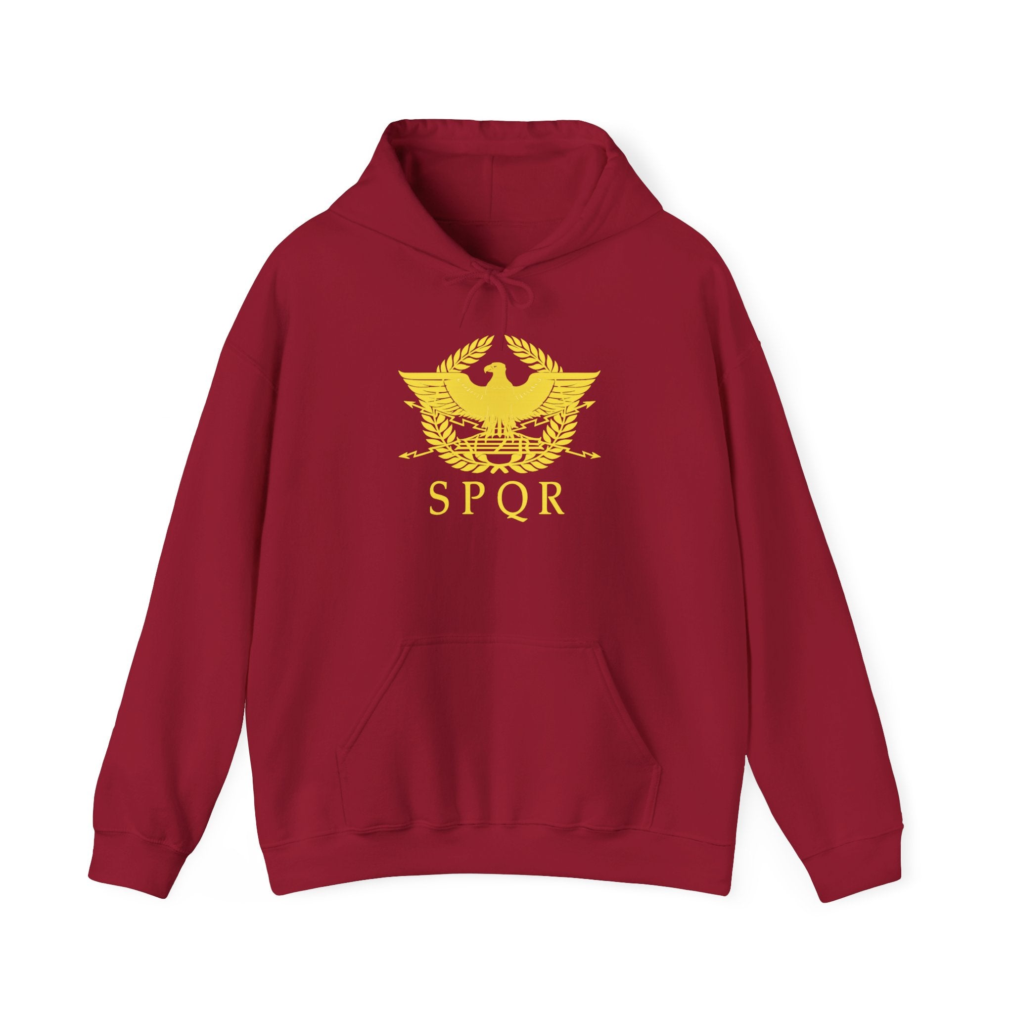 Roman SPQR Eagle Graphic Pull Over Hoodie Sweatshirt