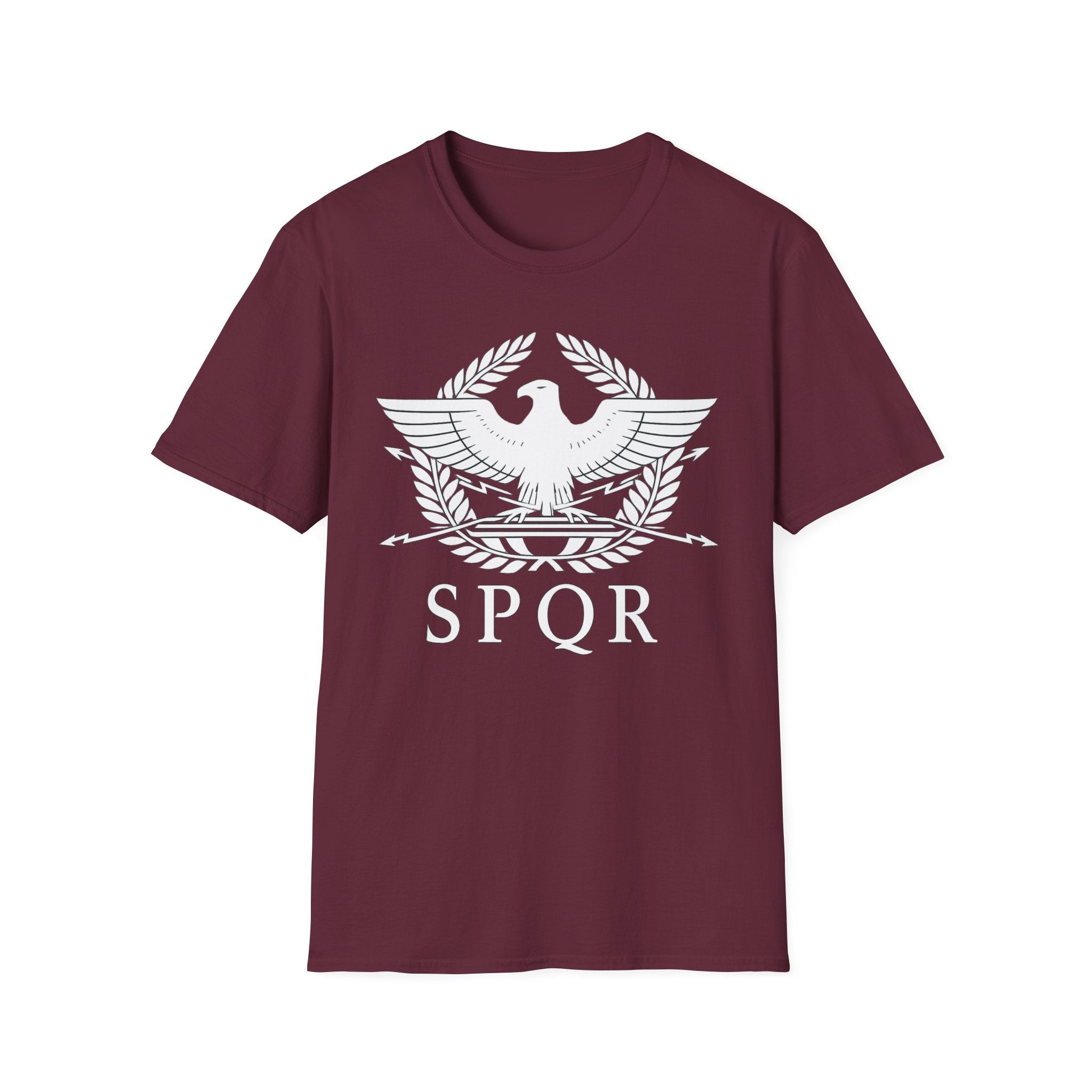 SPQR Roman Eagle White Design Softstyle T-Shirt
