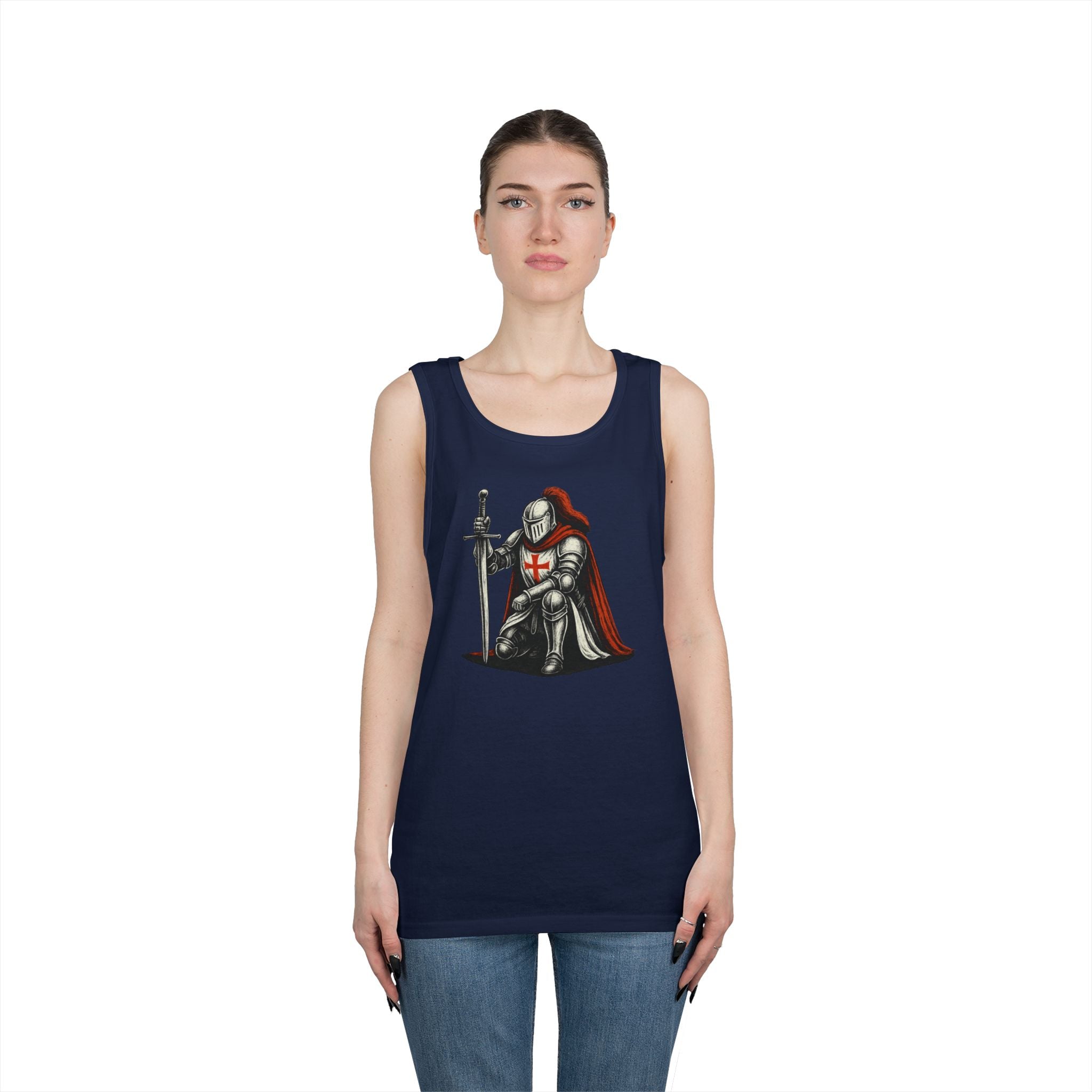 Crusader Knight Unisex Heavy Cotton Tank Top