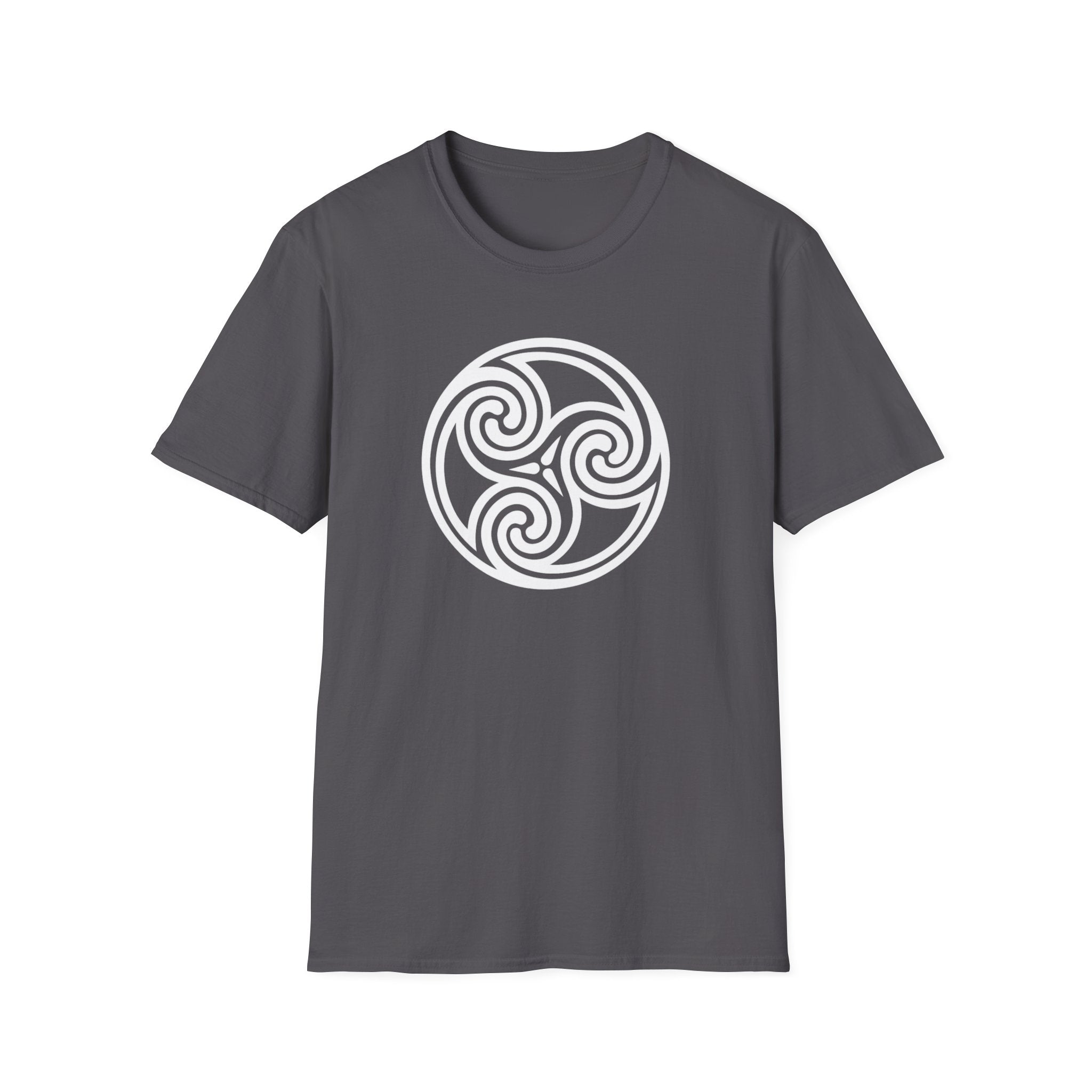 Triskele Trinity Symbol White Design Softstyle T-Shirt