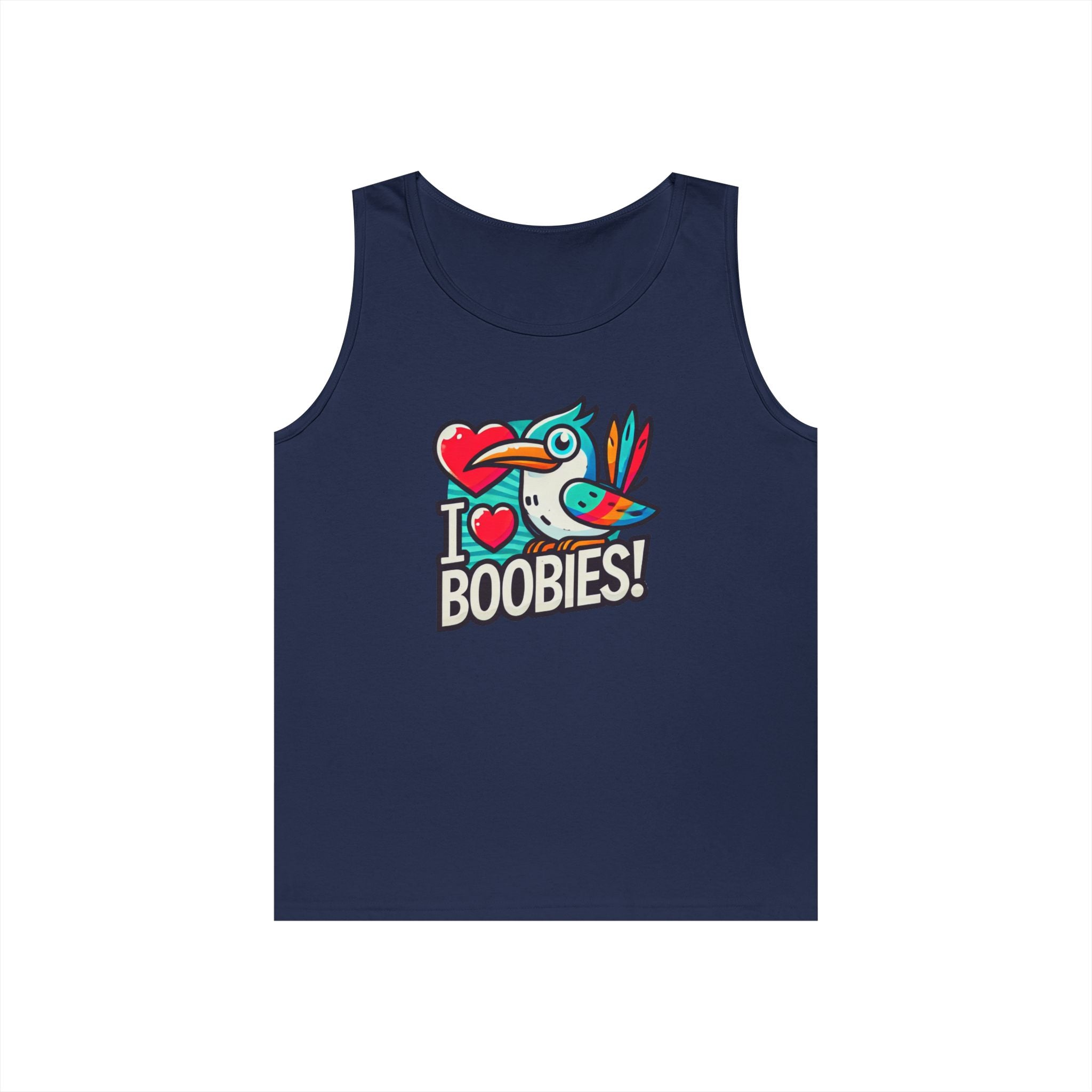 Funny 'I Love Boobies!' Boobie Bird Unisex Heavy Cotton Tank Top