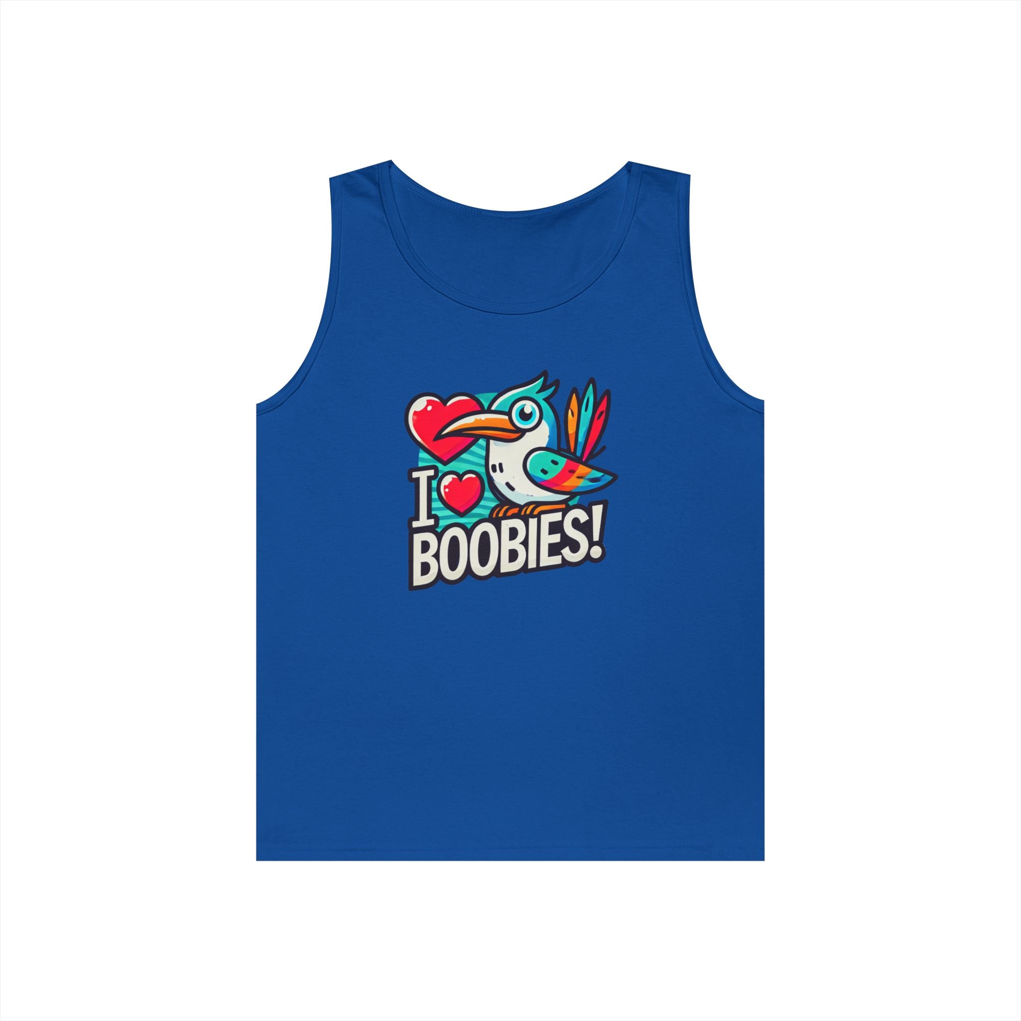 Funny 'I Love Boobies!' Boobie Bird Unisex Heavy Cotton Tank Top