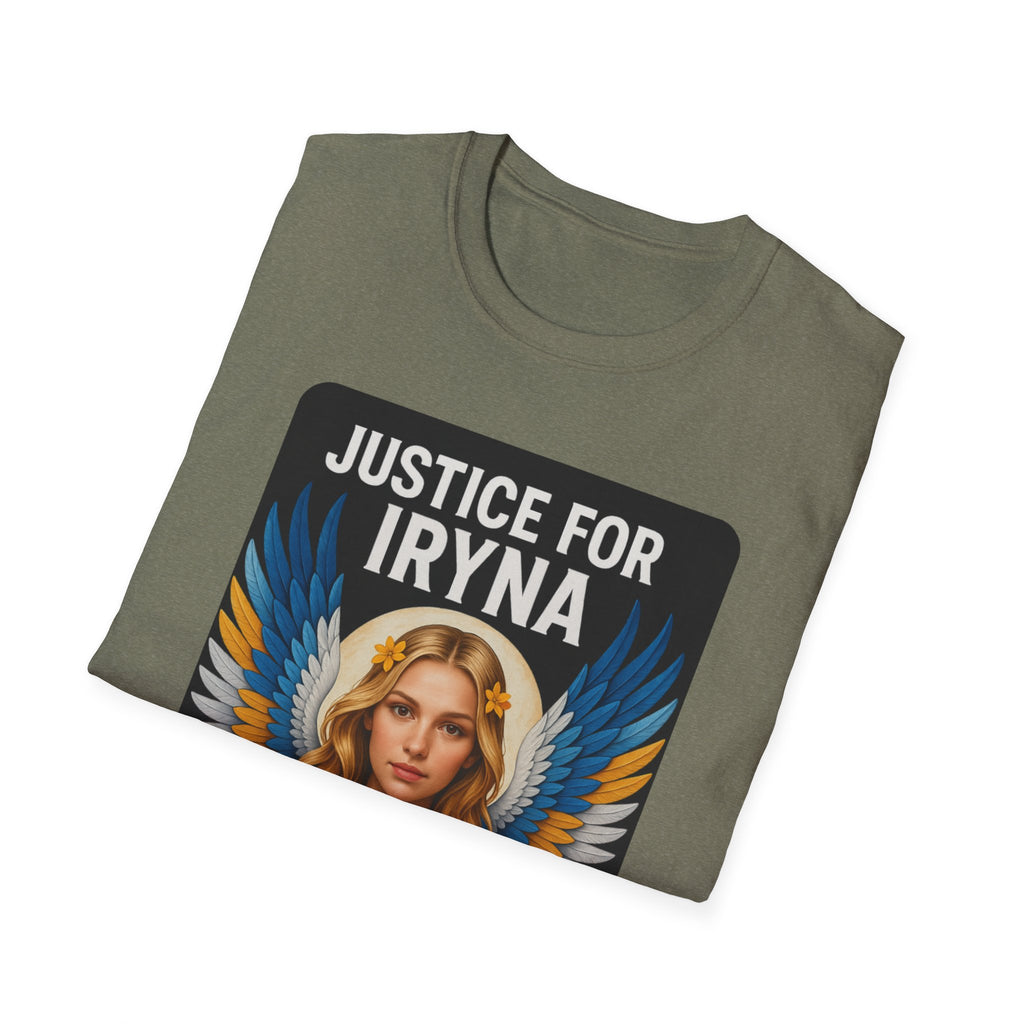Justice for Iryna Unisex Softstyle T-Shirt, Protest T-Shirt, Statement Apparel