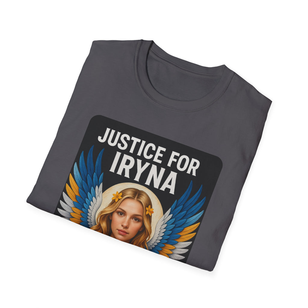 Justice for Iryna Unisex Softstyle T-Shirt, Protest T-Shirt, Statement Apparel