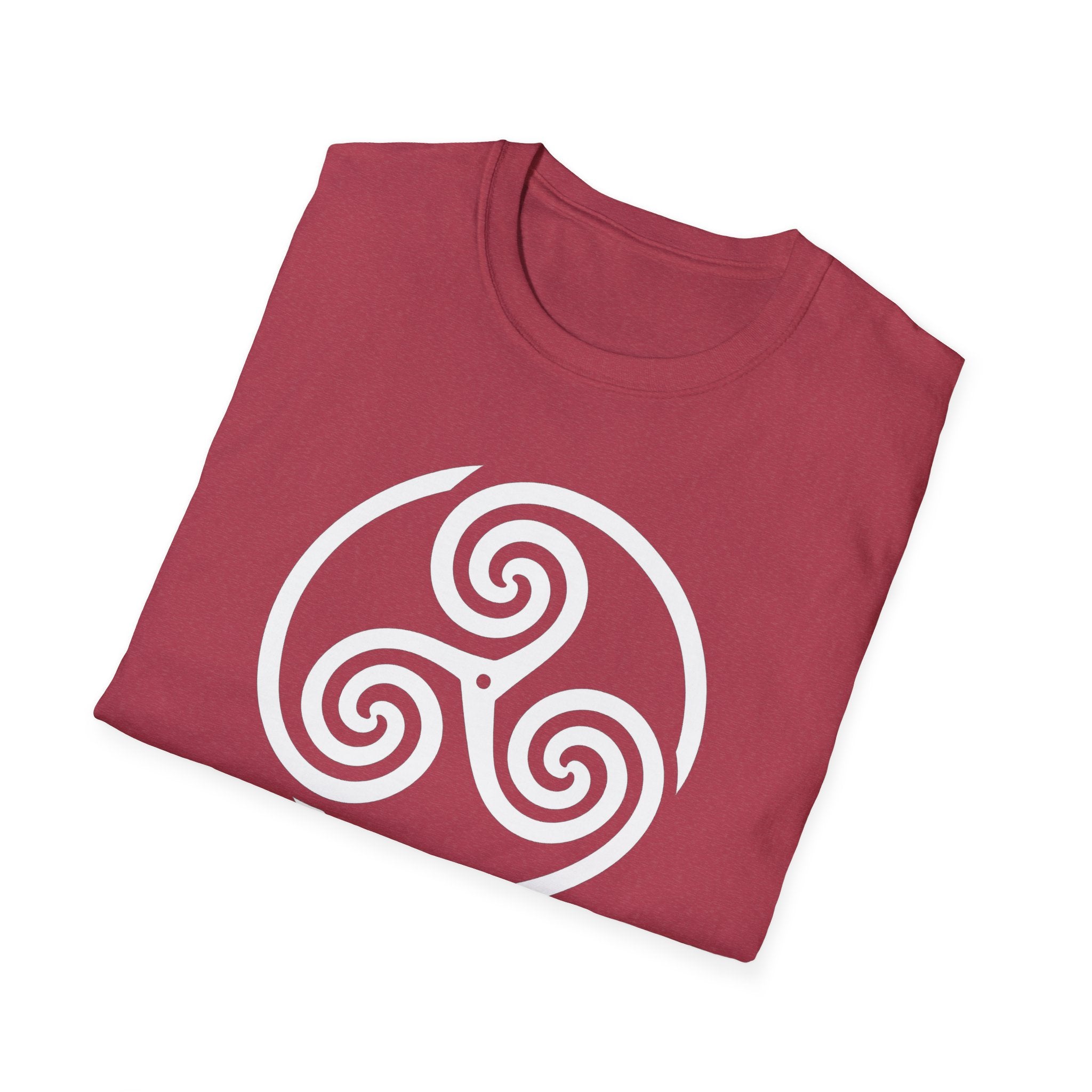 Celtic Spiral Triskele Symbol Alt Design White Unisex Tank Top