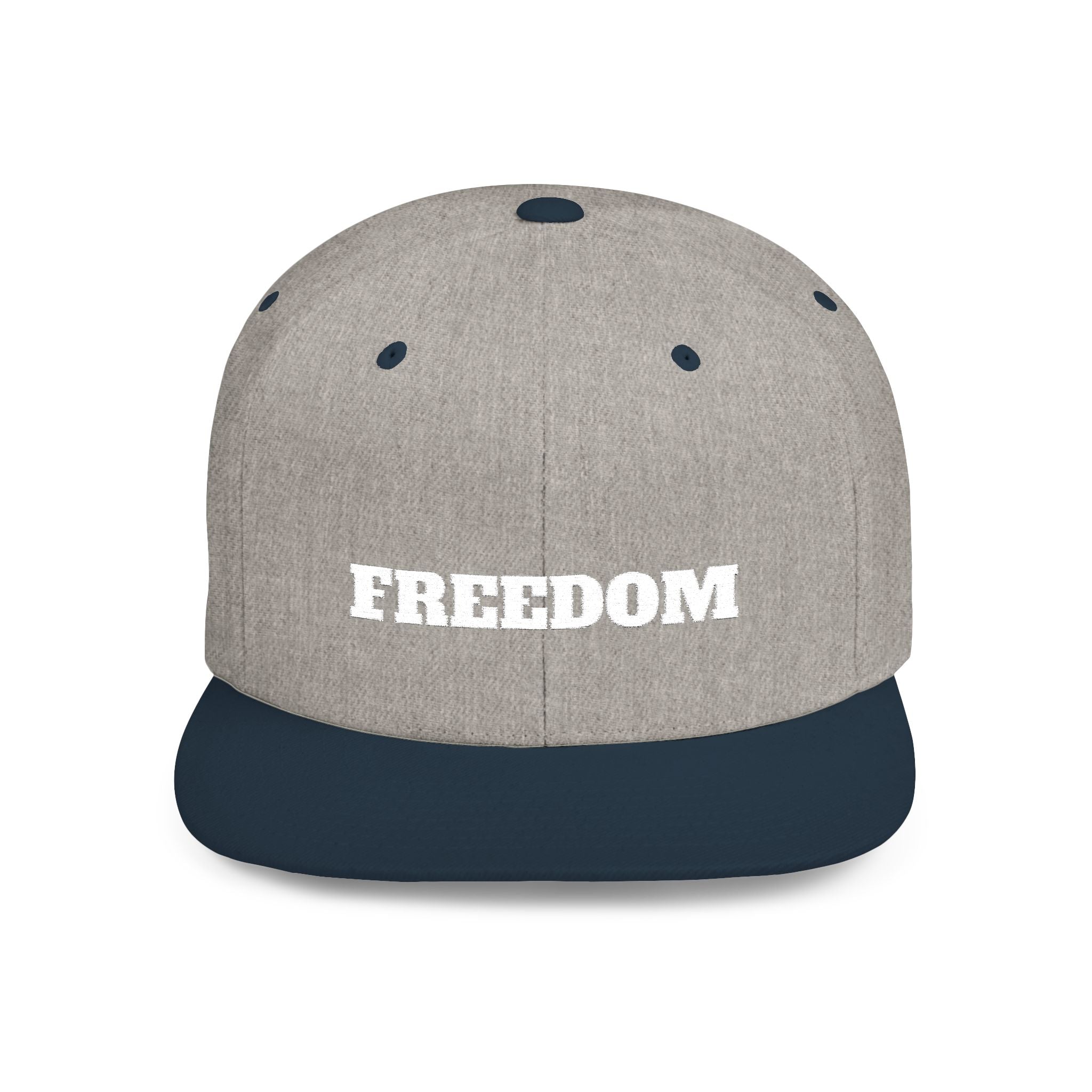 Freedom Flat Bill Snapback Cap, Freedom Adjustable Hat
