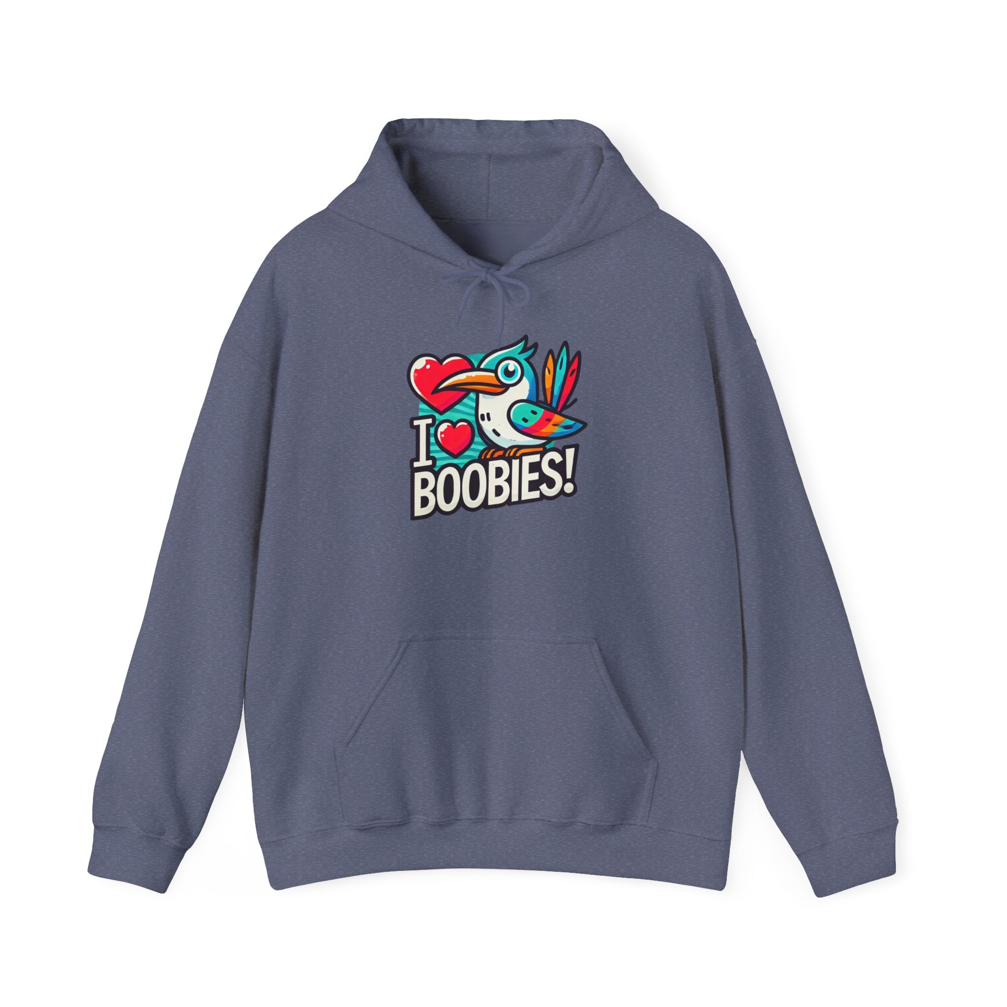 Funny I Heart Boobies Boobie Bird Pull Over Hoodie Sweatshirt