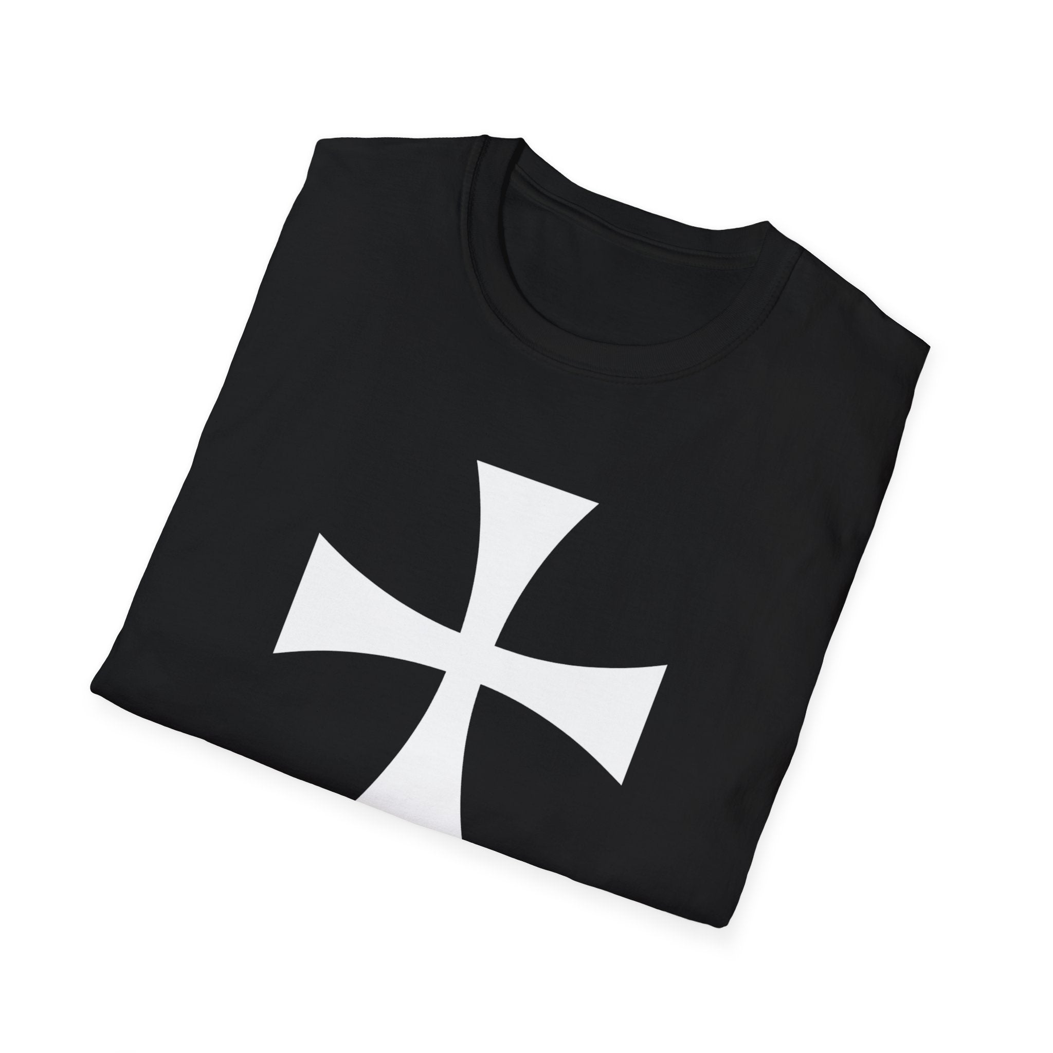 Teutonic Cross White Softstyle Cotton T-Shirt