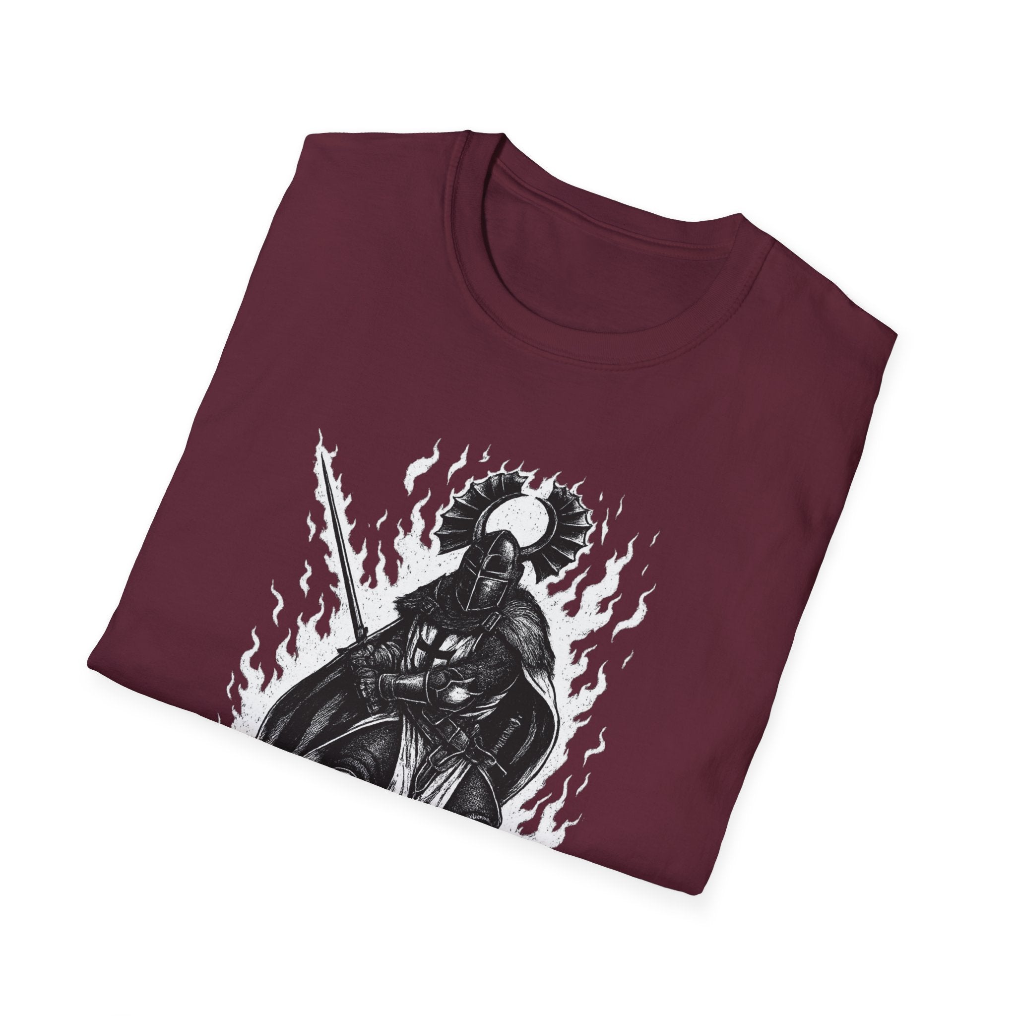 Teutonic Knight With Aura Soft Style Cotton Shirt T-Shirt