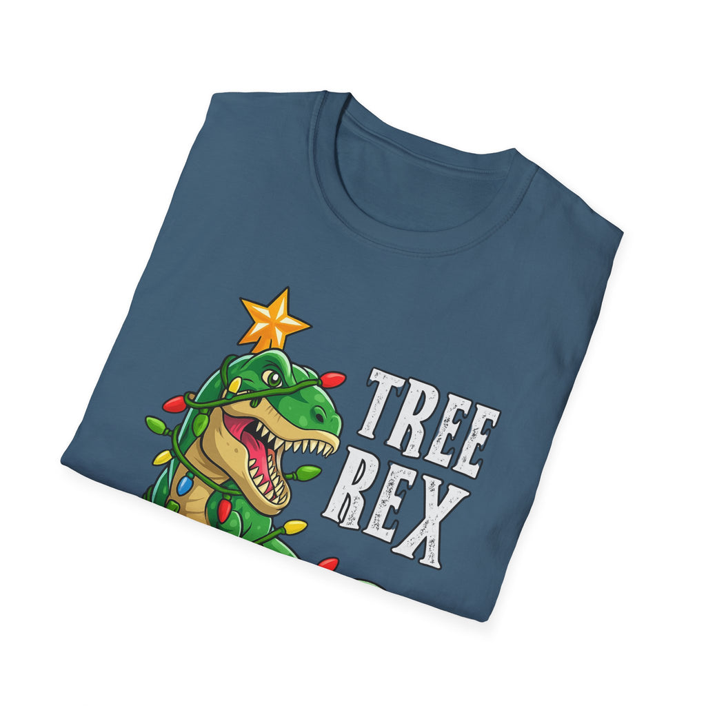 Christmas Tree Rex T-Shirt | Funny Dinosaur Holiday Tee | Festive Graphic Shirt