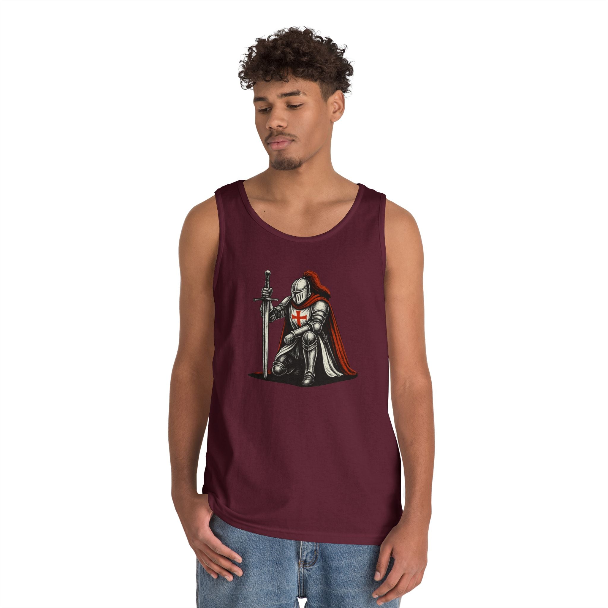 Crusader Knight Unisex Heavy Cotton Tank Top