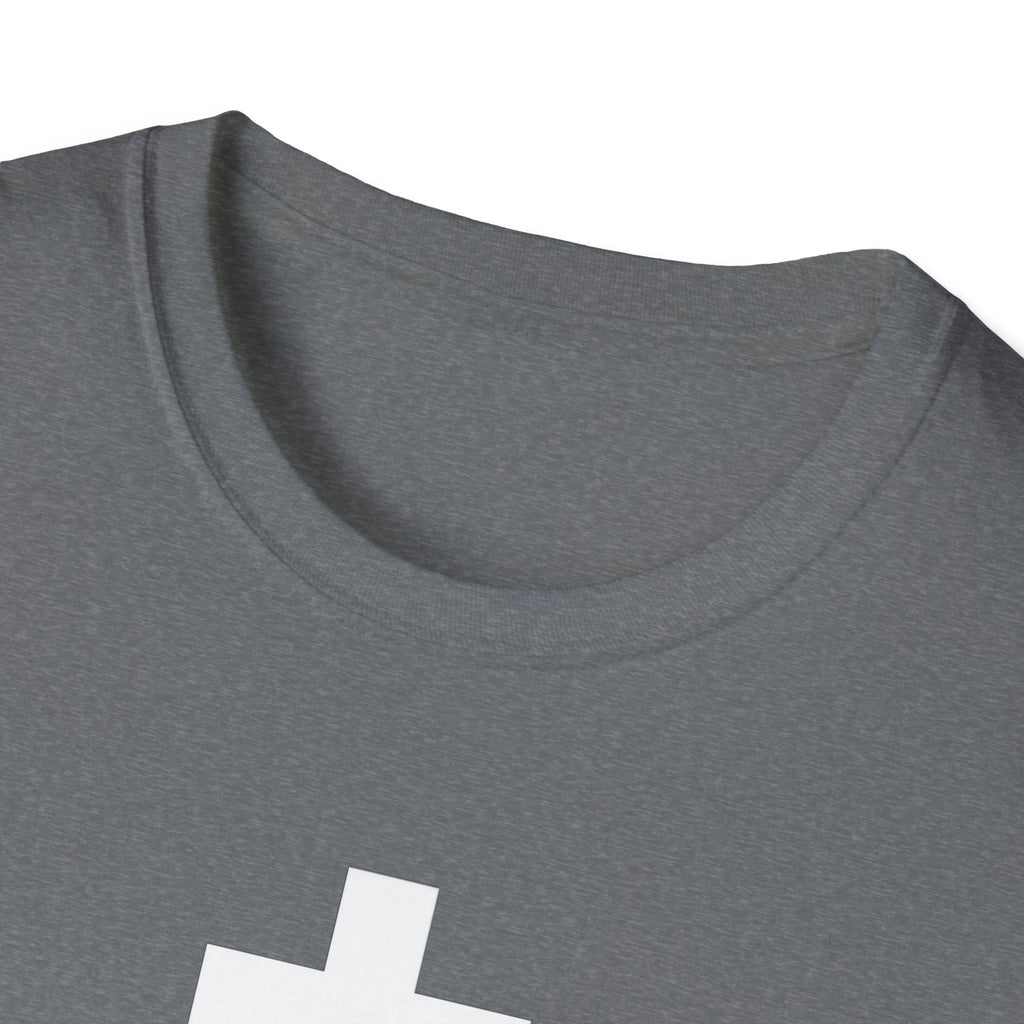 Crucifix White Design Unisex Cotton Softstyle T-Shirt