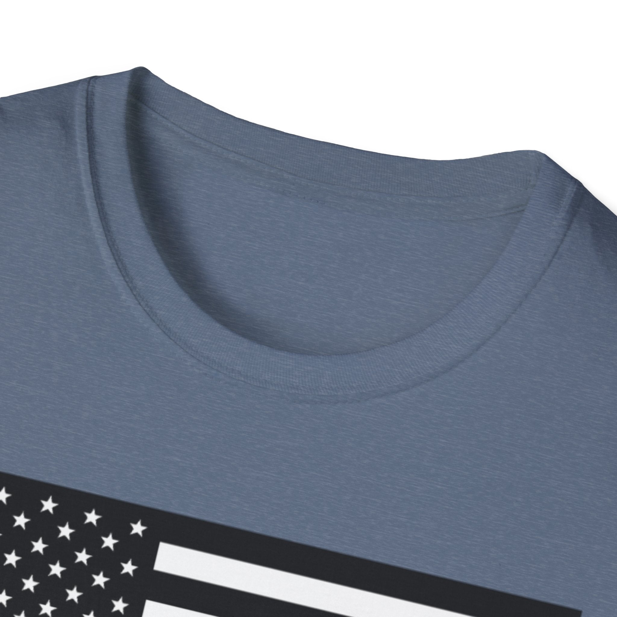 Black and White American Flag Softstyle Cotton Shirt T-Shirt