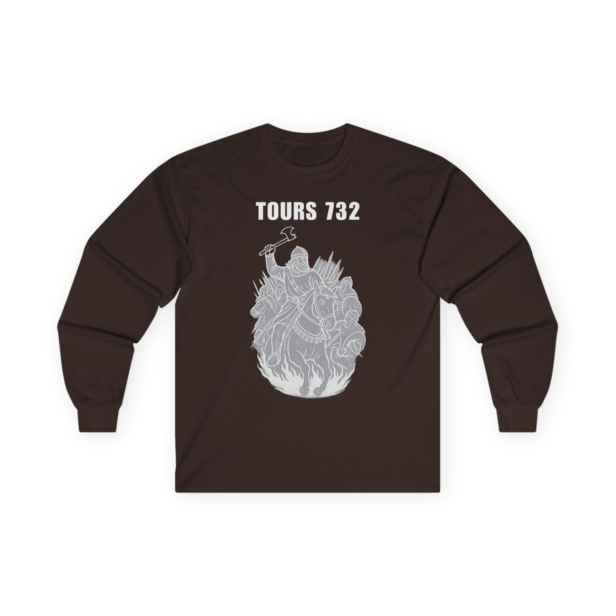 Battle of Tours 732 AD Charles The Hammer Martel Graphic Long Sleeve Tee