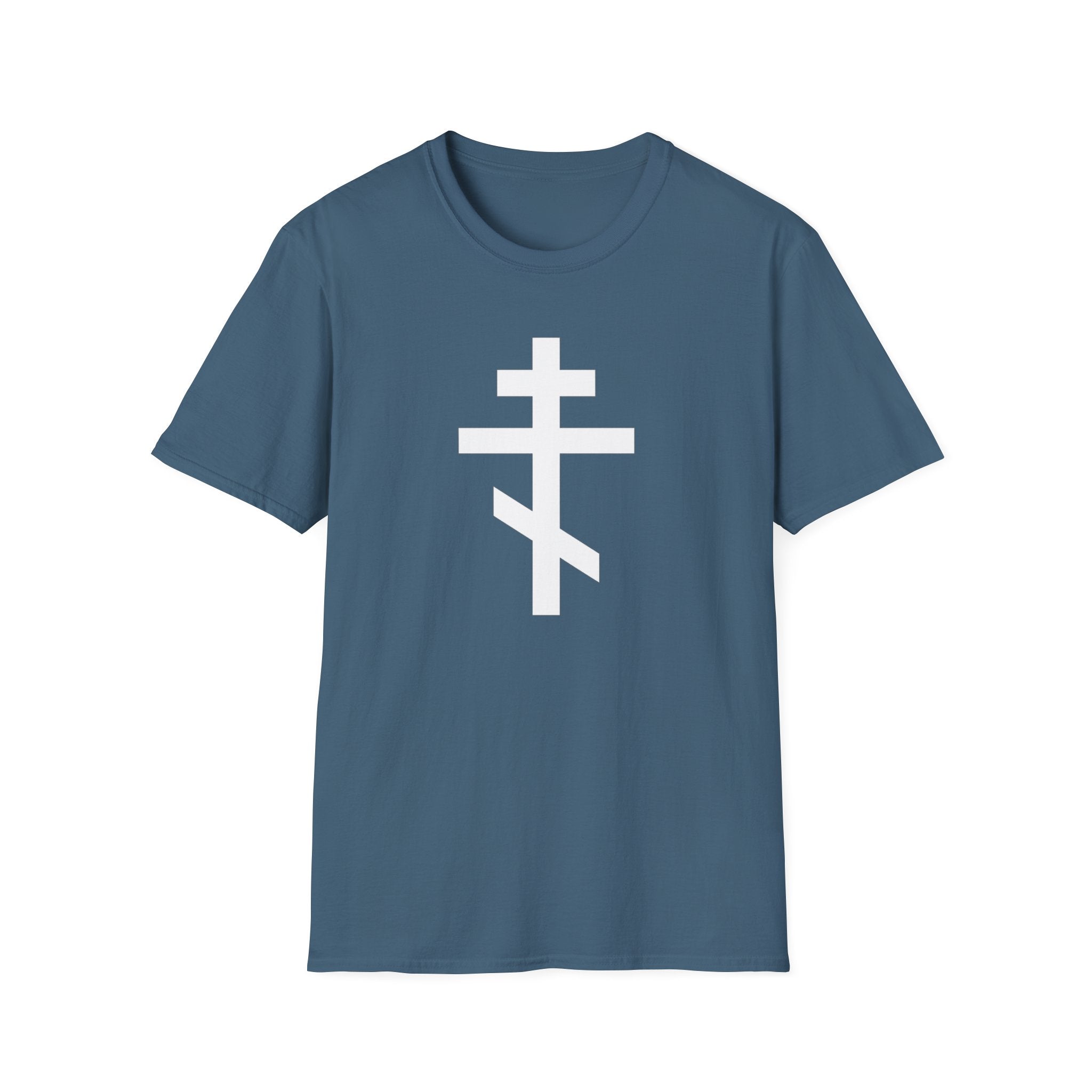 Crucifix White Design Unisex Cotton Softstyle T-Shirt