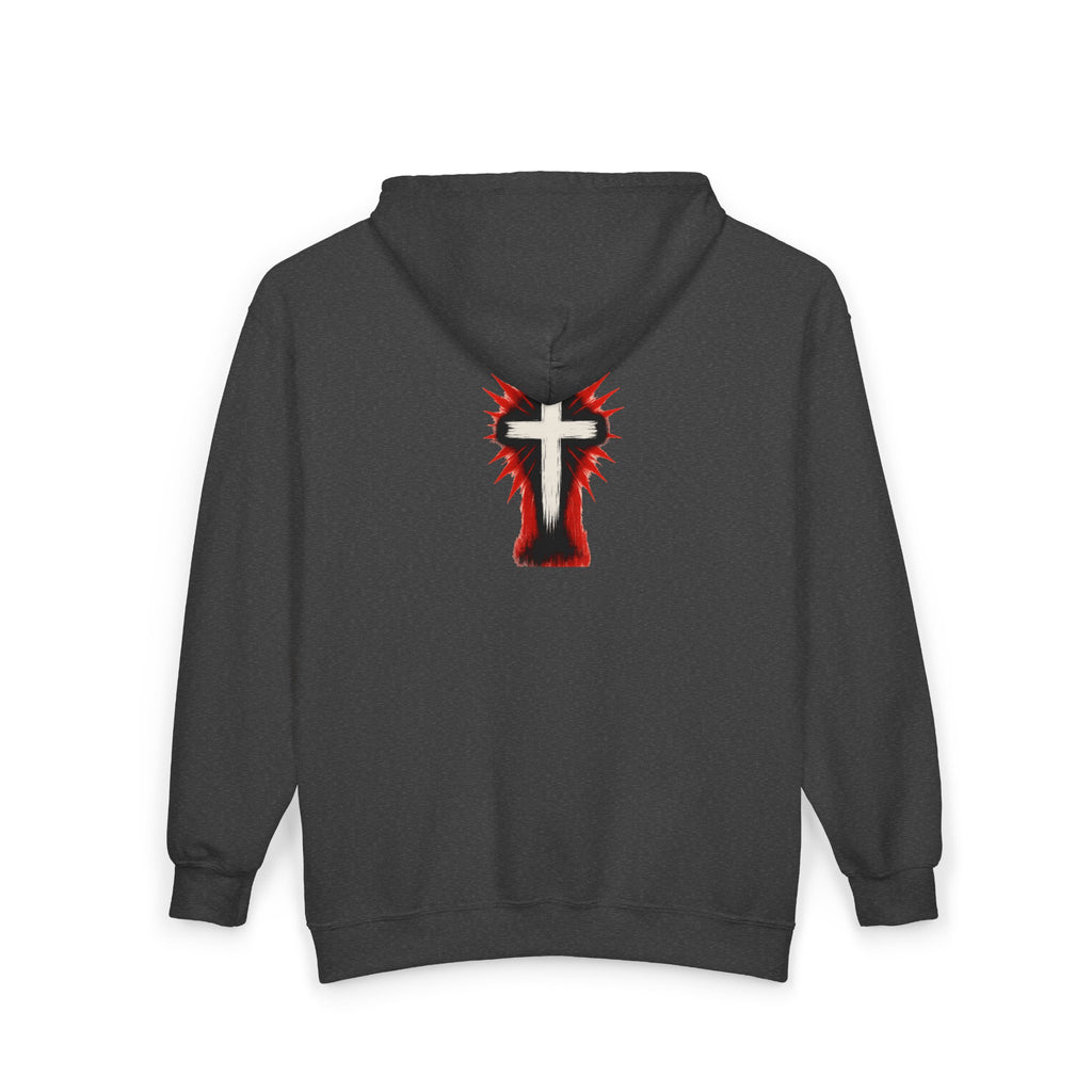 Front and Back Christ is King Zip-Up Hoodie, Christ is King Design Sweatshirt