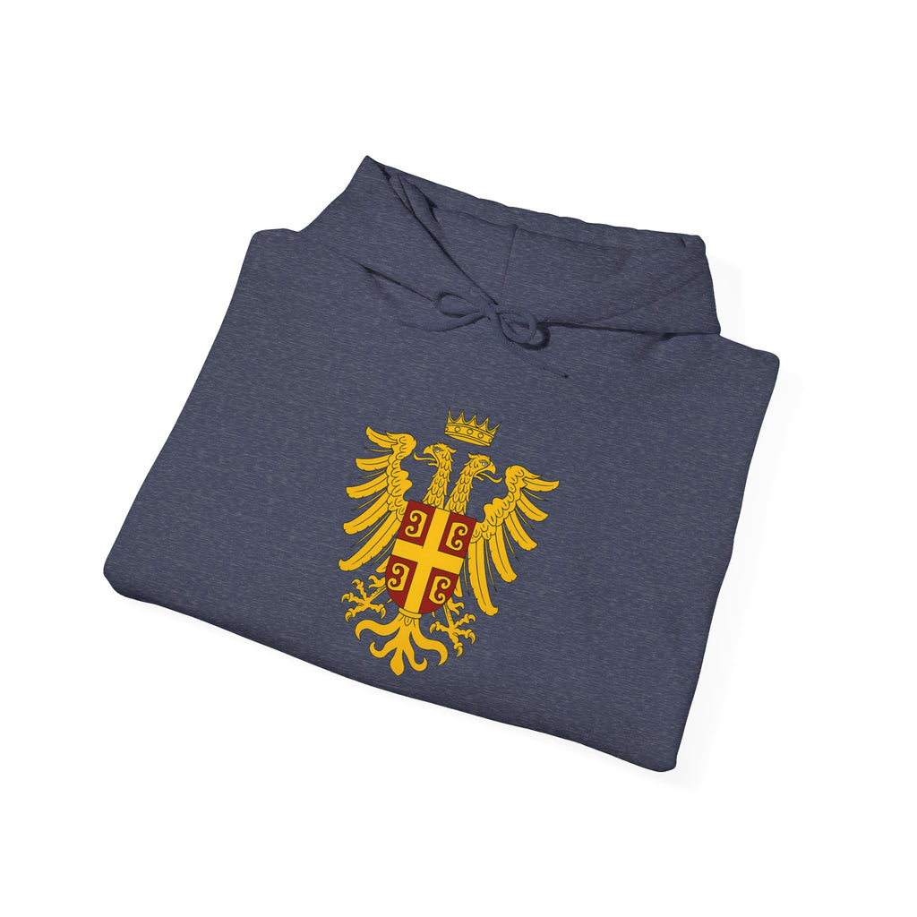 Byzantine Eagle Crest Graphic Pull Over Hoodie Sweatshirt