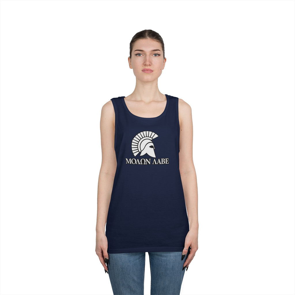 Molon Labe "Come and Take It!" in Greek Heavy Cotton Tank Top